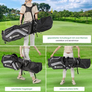 KOMFOTTEU Golfschläger + Golfbag, Golf Stand Bag mit 14 Fächern, 6 Taschen