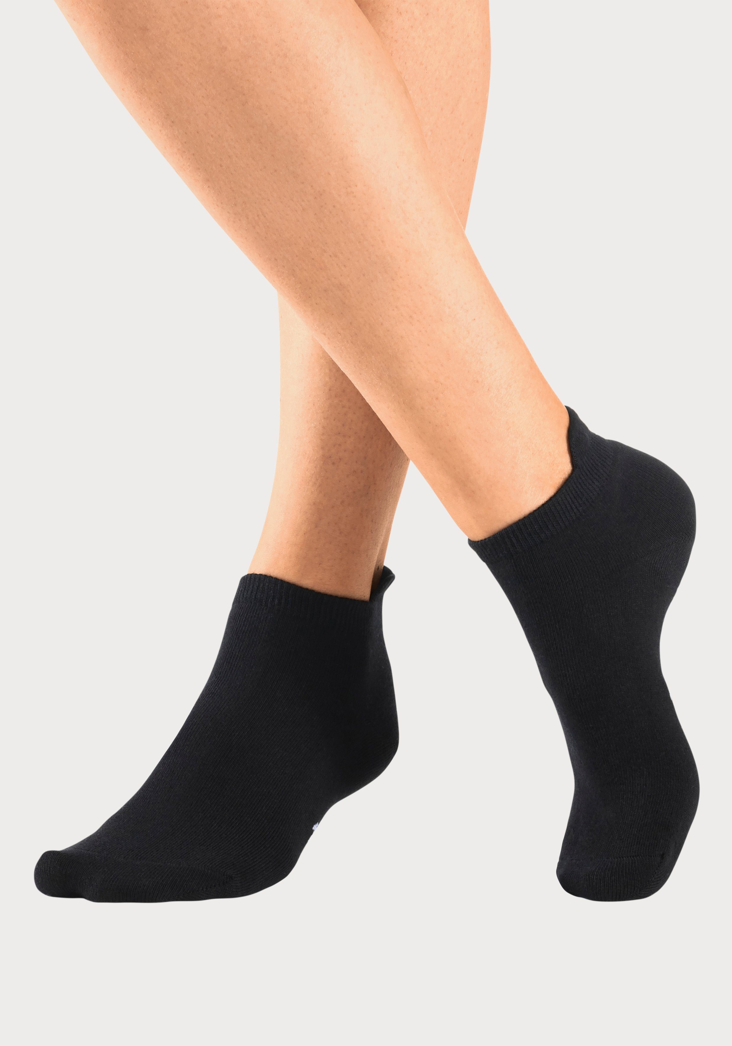 KangaROOS Sneakersocken Damen Sneaker Socken Kurze Socken Sportsocken Fitness Reisen Alltag (Packung, 10-Paar, Großpackung Gr. 35-38 bis 39-42) mit erhöhtem Bün – Bild 4 von 5