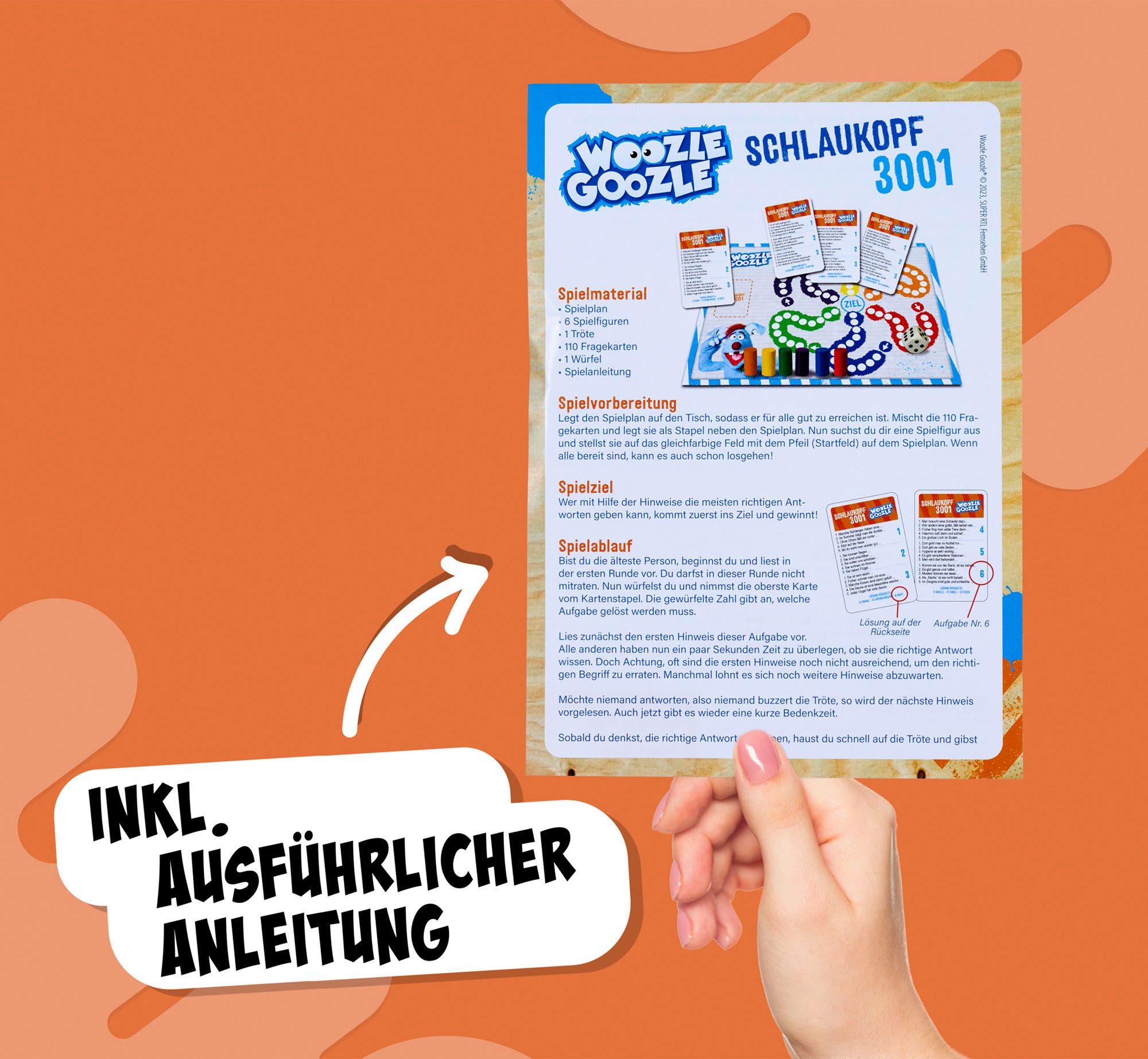 Noris Spiel Woozle Goozle, Schlaukopf, Lernspiel, Made in Germany