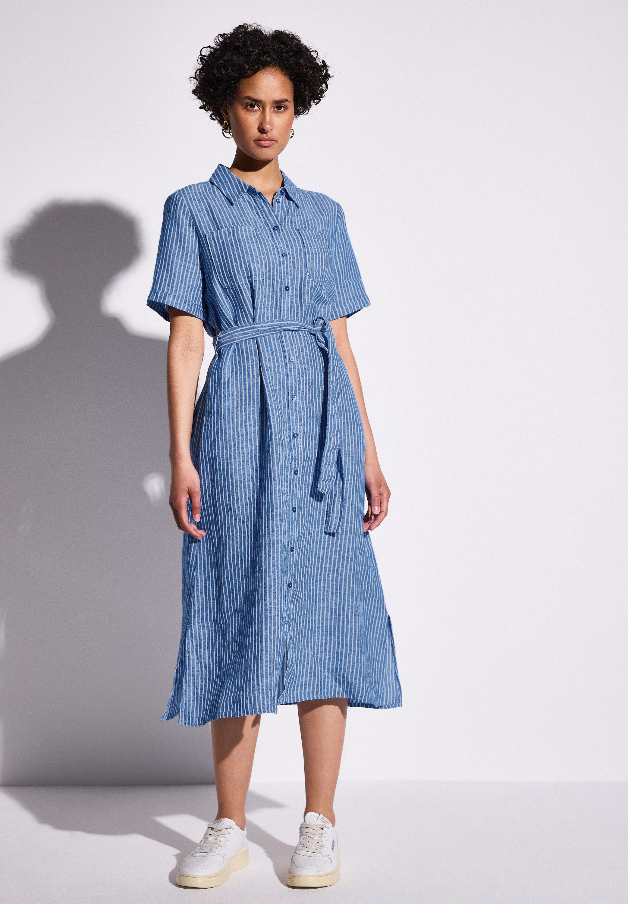 STREET ONE Blusenkleid mit Bindegürtel zum günstig online kaufen