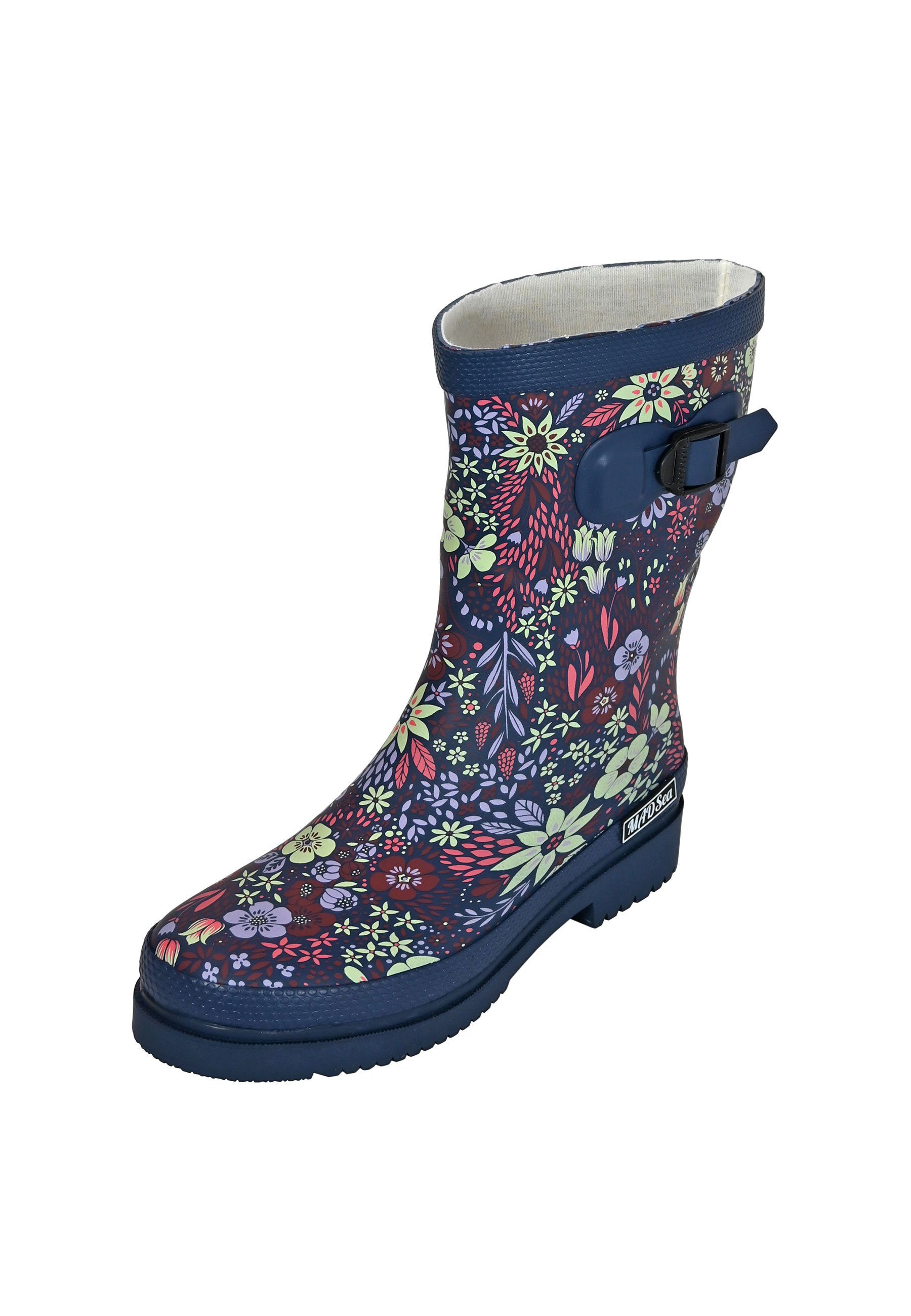 MADSea Flower Gummistiefel mit rutschfester Laufsohle und buntem Blumenprin günstig online kaufen