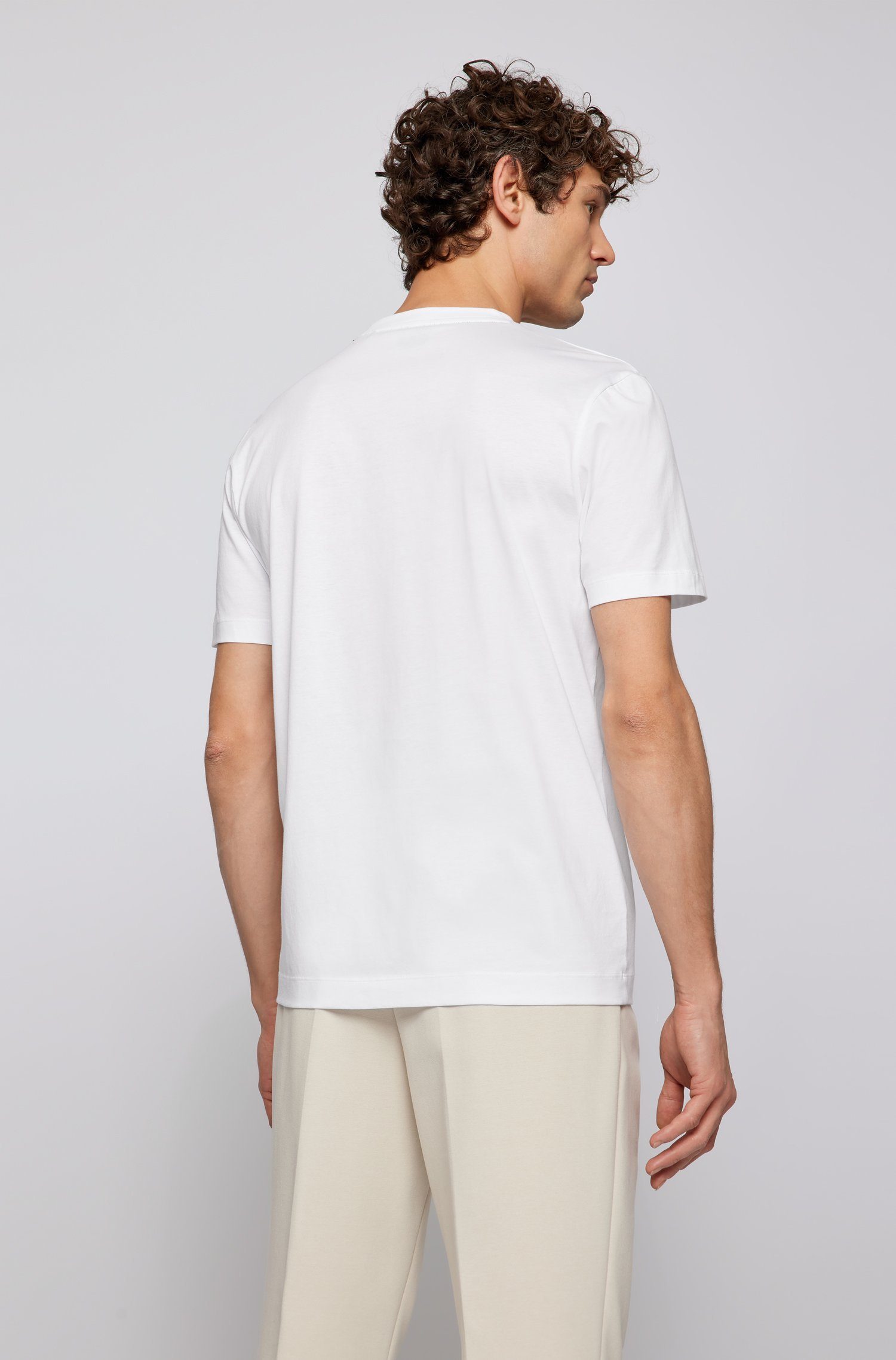 (1-tlg) BOSS (100) Thompson Weiß T-Shirt