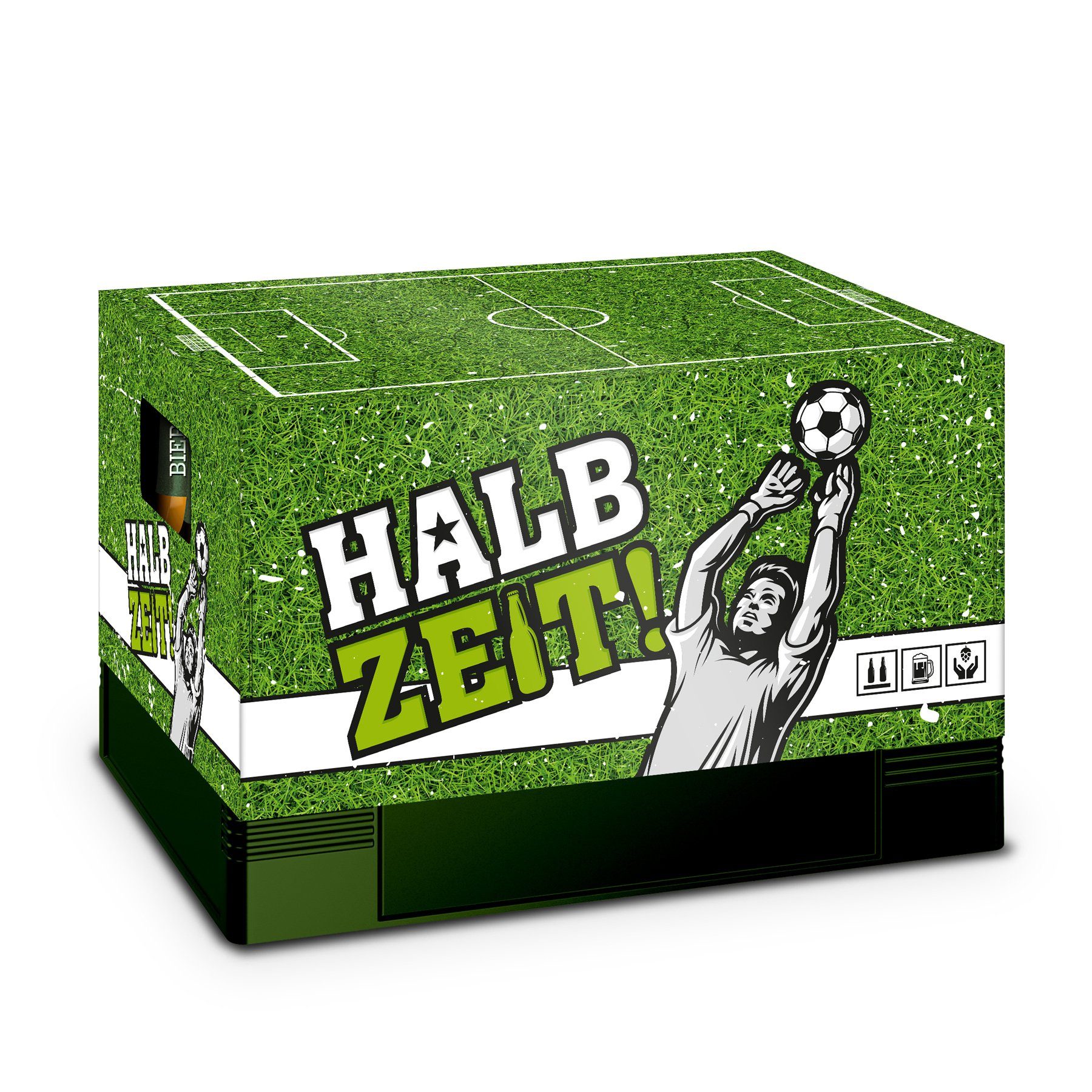 itenga Geschenkpapier itenga Bierkasten Geschenkverpackung Motiv Fußball- Hülle zum Aufsteck