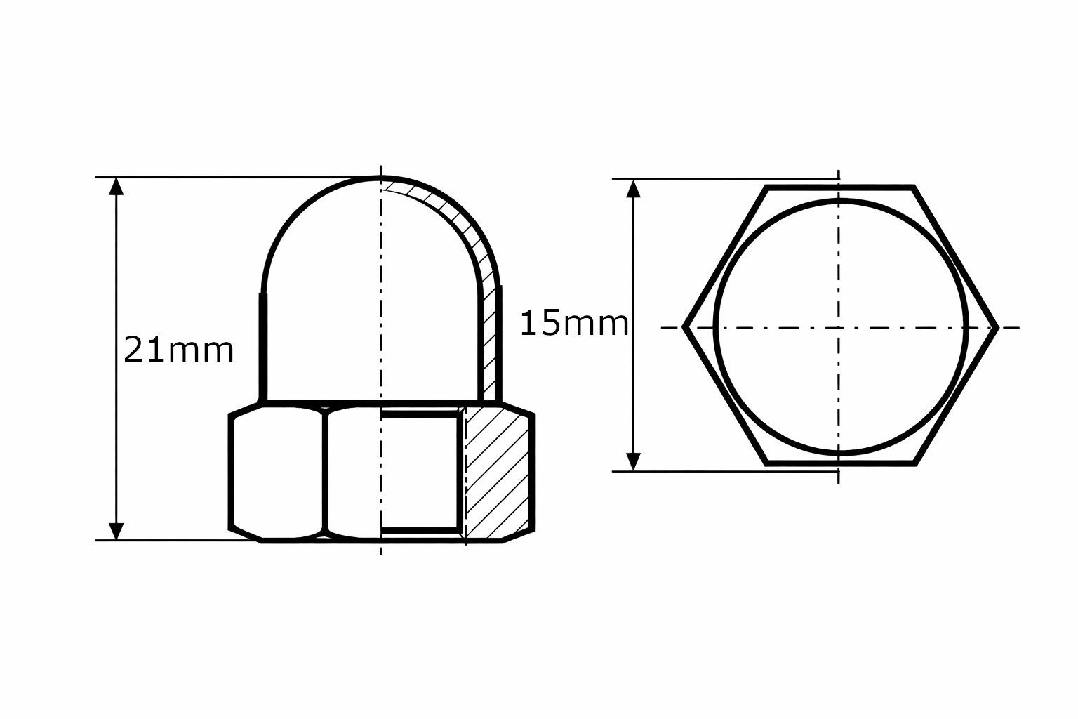 TiyoBike Hutmutter 2x Hutmutter FG 9,5 silber Achsmutter Edelstahl SW15