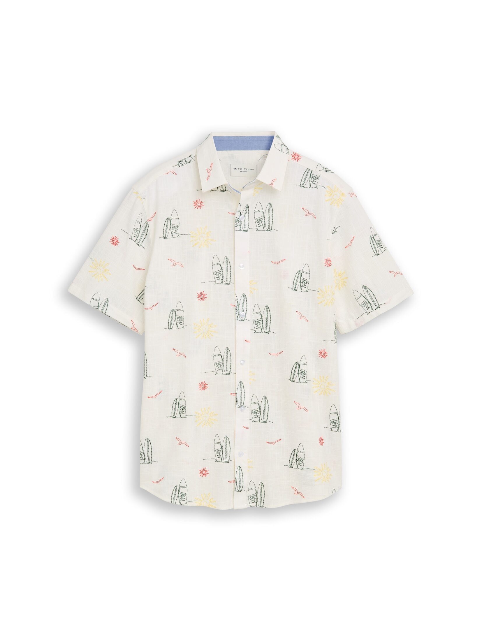 TOM TAILOR Kurzarmhemd Blusen & Shirts Regular Fit Kurzarmhemd mit Stickereien