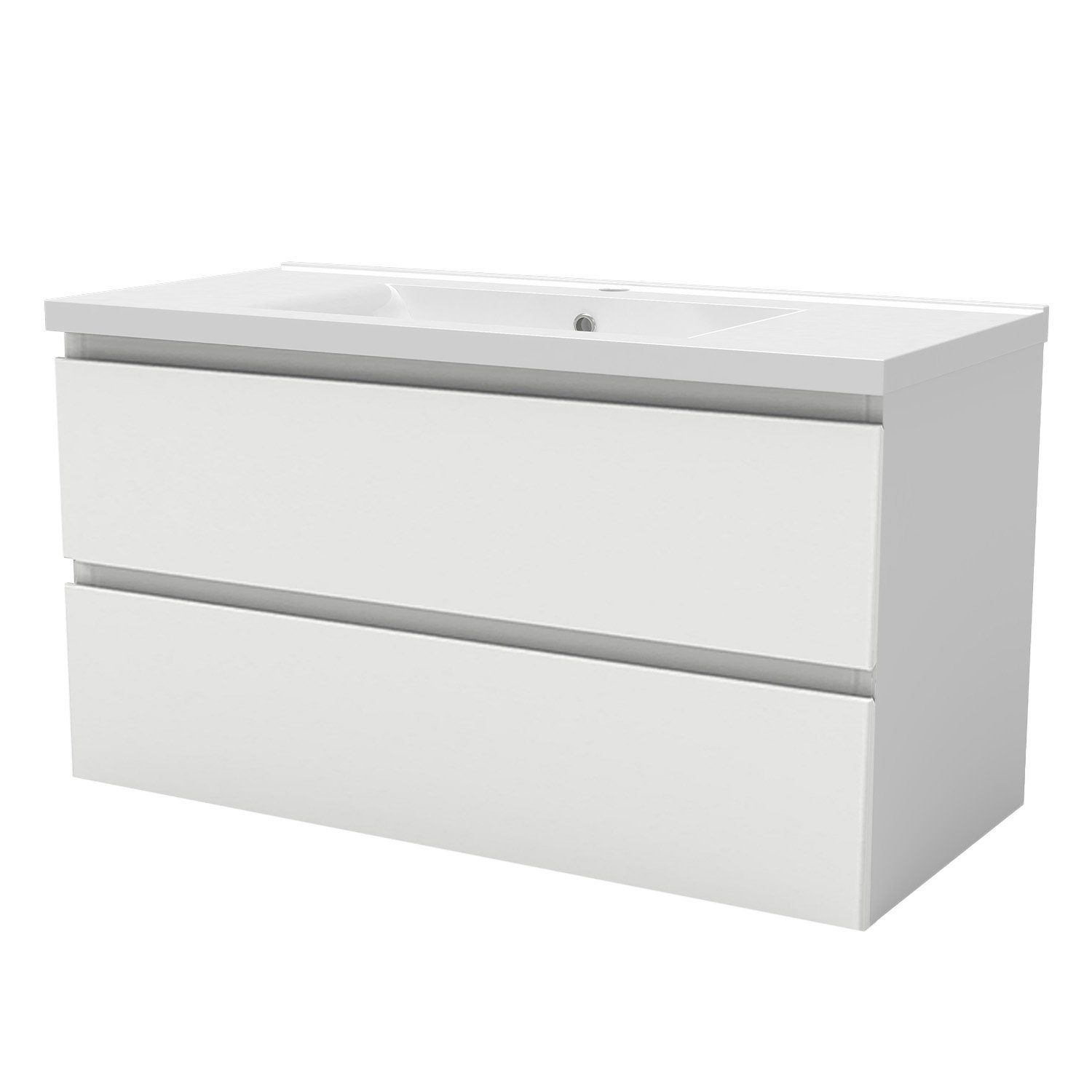 duschspa Waschtisch Badmöbel Set Waschbecken mit Unterschrank MDF, Beite 50 günstig online kaufen