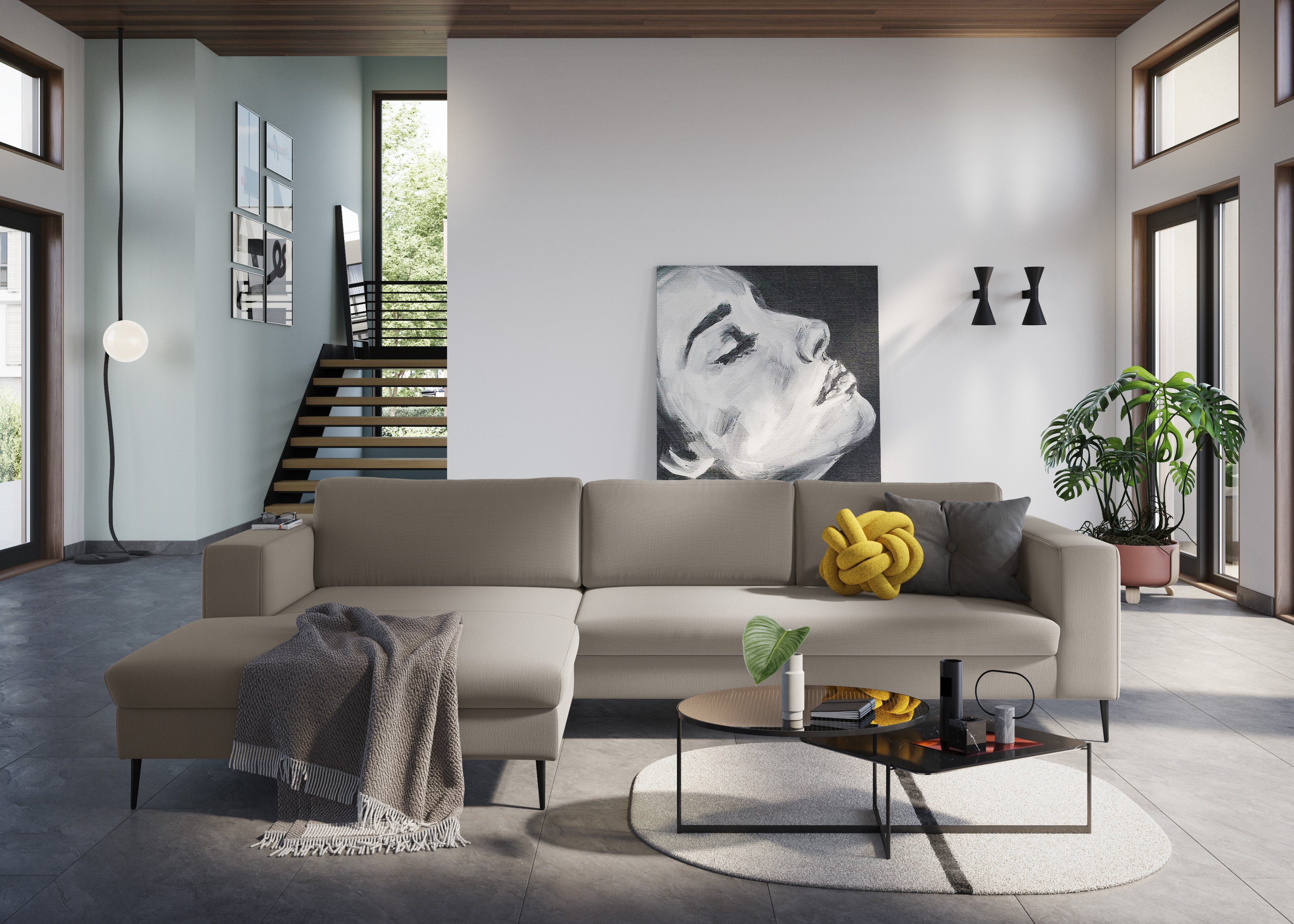 DOMO collection Ecksofa Modica, zeitlos und günstig online kaufen