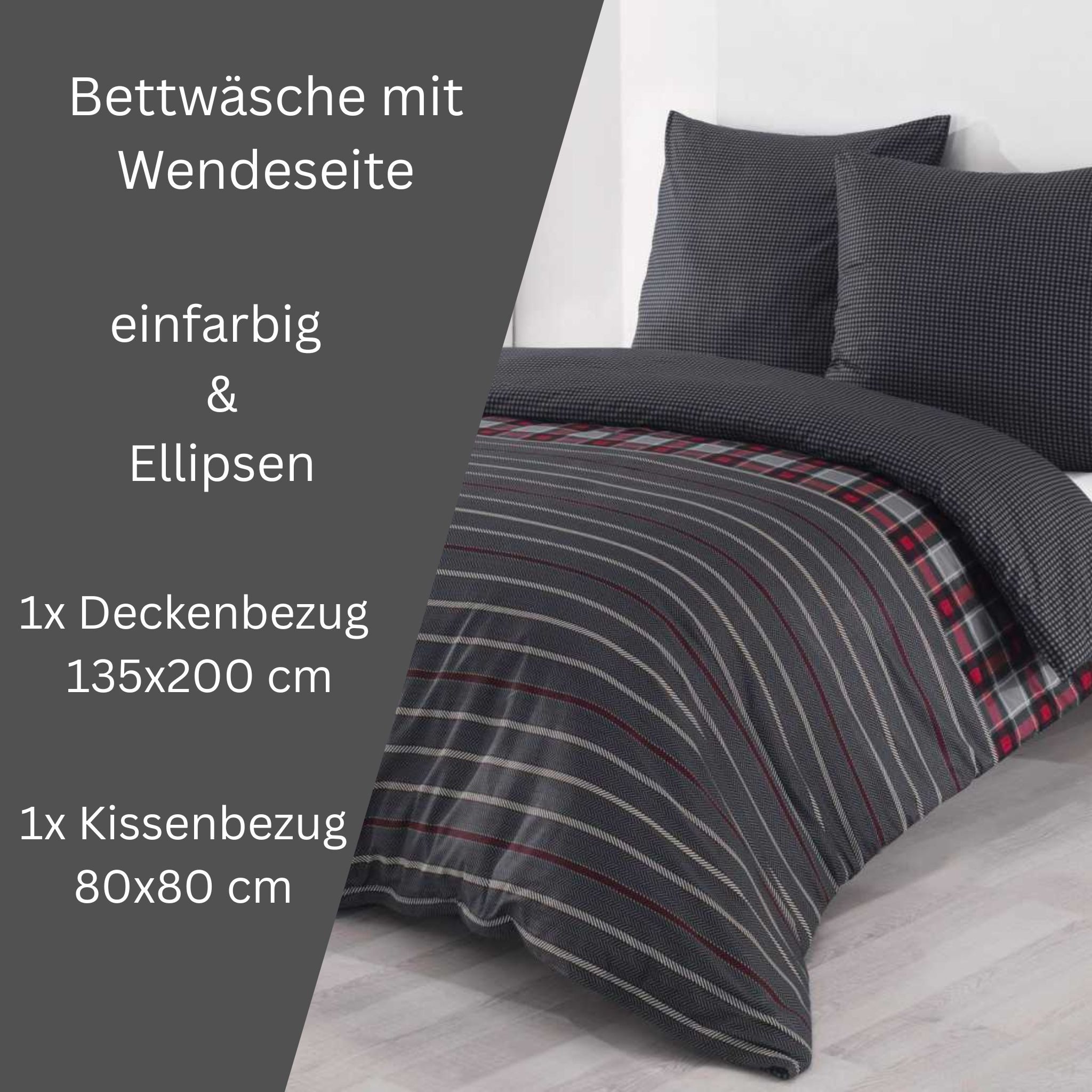 Leonado Vicenti Bettwäsche Baumwolle Wendebettw. 135x200 155x200 155x220 200x200 200x220 240x220, Renforce, 2 teilig, Reaktivdruck für brillante, langanhaltende Farben, klassisch-modern