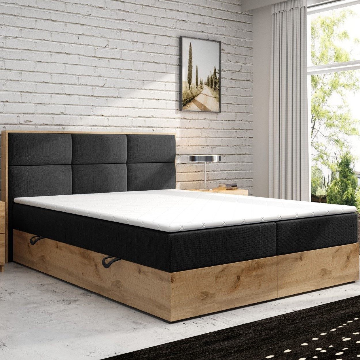 inter Boxspringbett Boxspringbett KOPENHAGEN 180x200cm Anthrazit günstig online kaufen