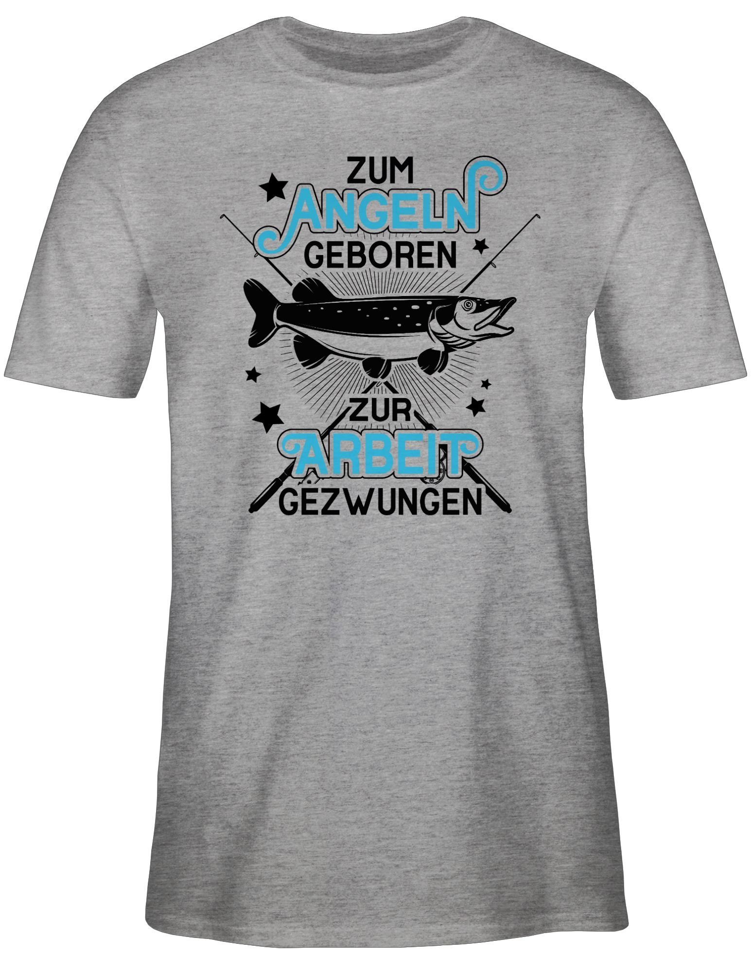 Shirtracer T-Shirt Zum Angeln geboren - günstig online kaufen
