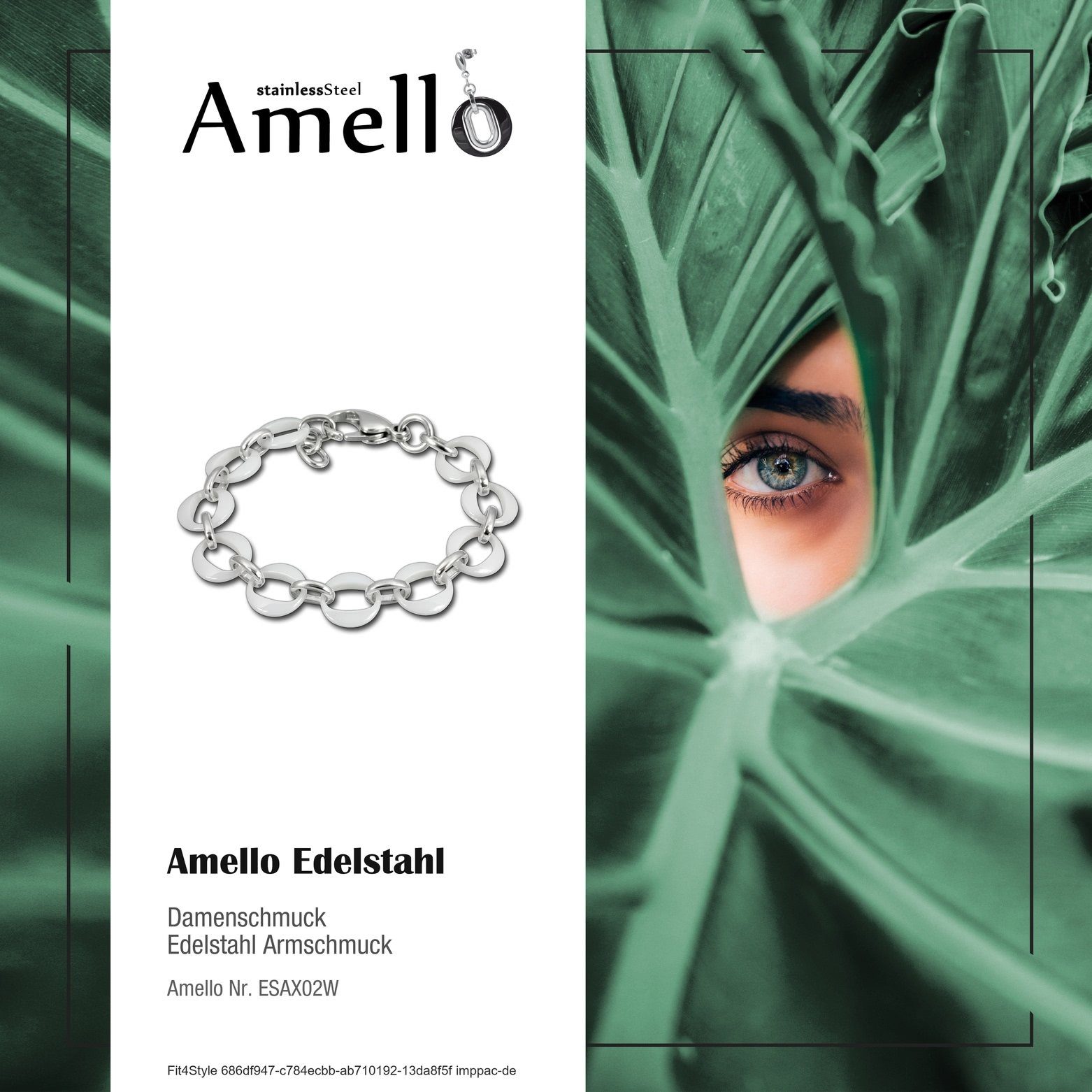 Amello Edelstahlarmband Amello Ringe Armband silber günstig online kaufen