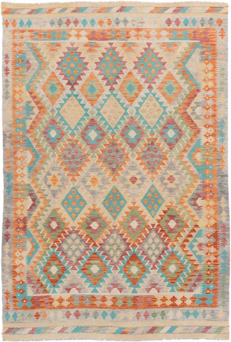 Orientteppich Kelim Afghan 203x298 Handgewebter Orientteppich, Nain Trading, rechteckig, Höhe: 3 mm