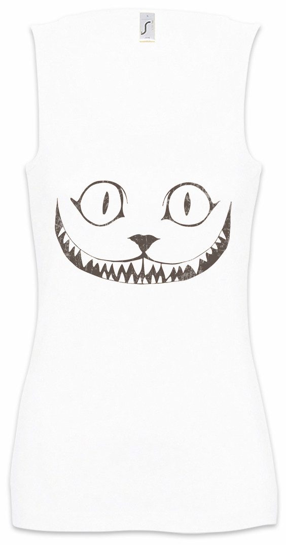 Tanktop Cheshire Cat II Ärmelloses Damen T-Shirt Cats Katze Alice Abenteuer