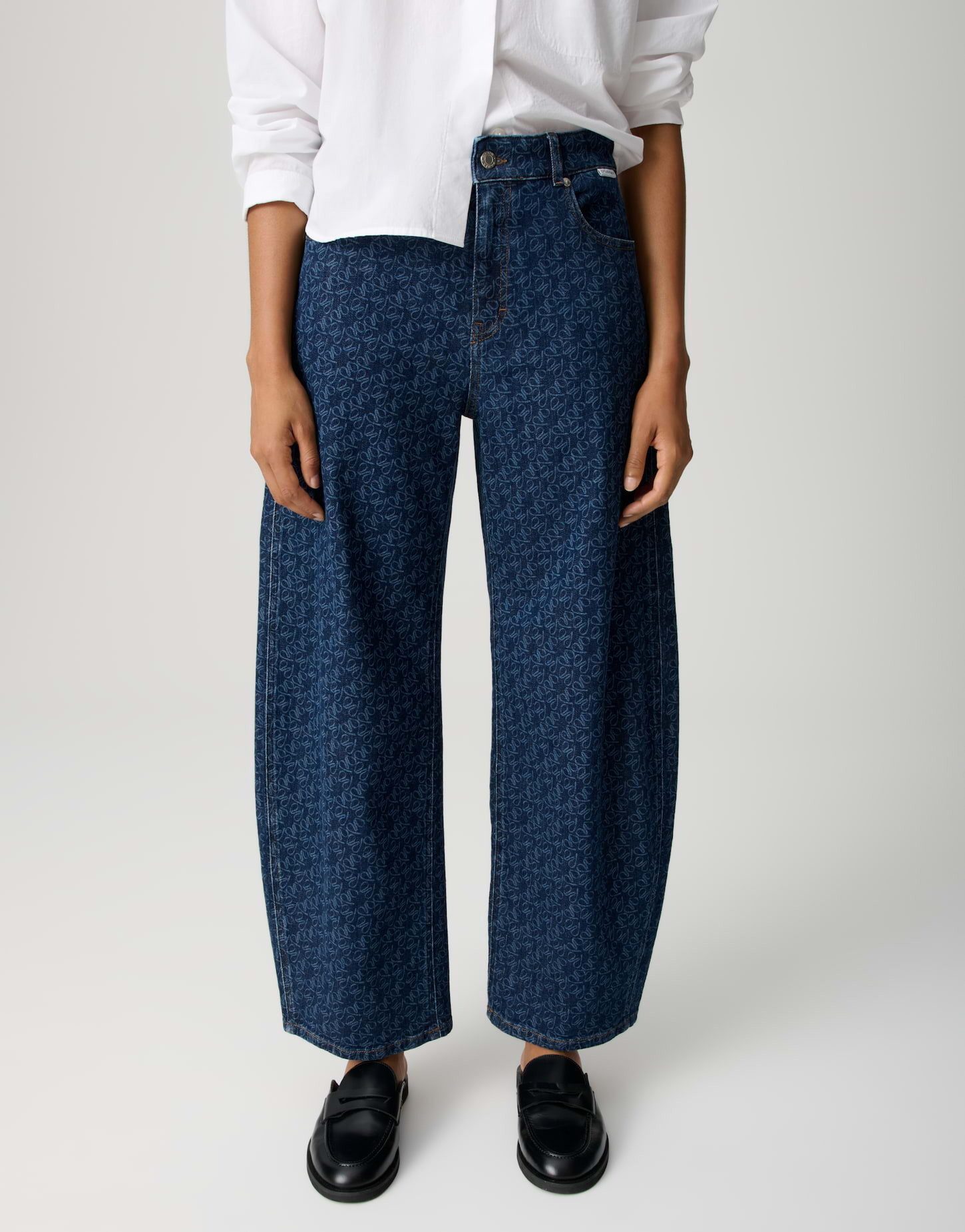 OPUS PANTS Relax-fit-Jeans MARI LEAP Barrel Jeans aus BCI Cotton Mix Mid Rise