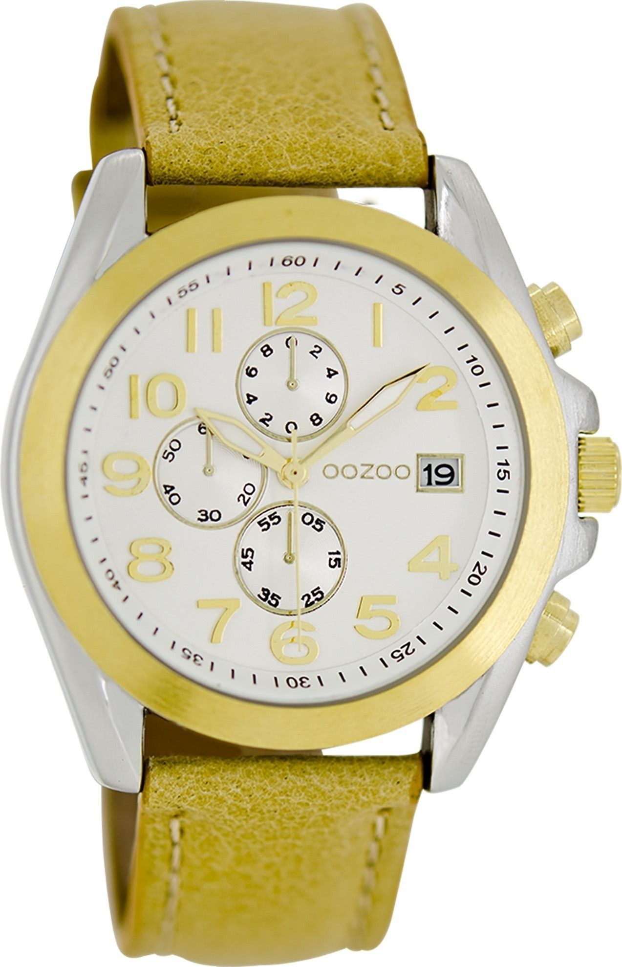Quarzuhr Oozoo Damen Armbanduhr gelb Analog matt