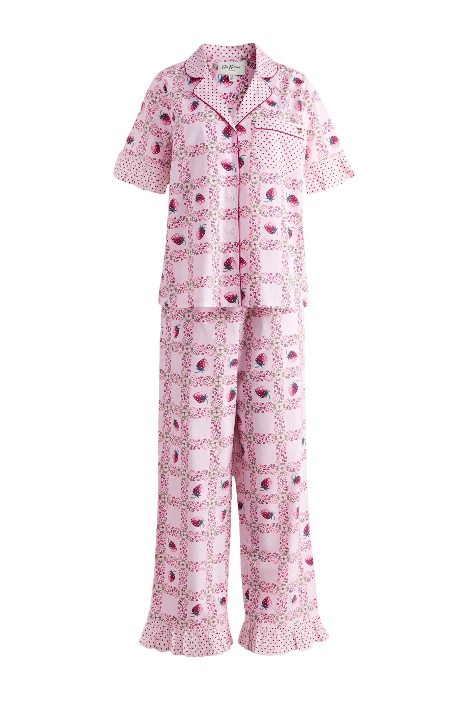 Cath Kidston Pyjama Cath Kidston Schlafanzug mit Karo-Himbeer-Print (2 tlg)