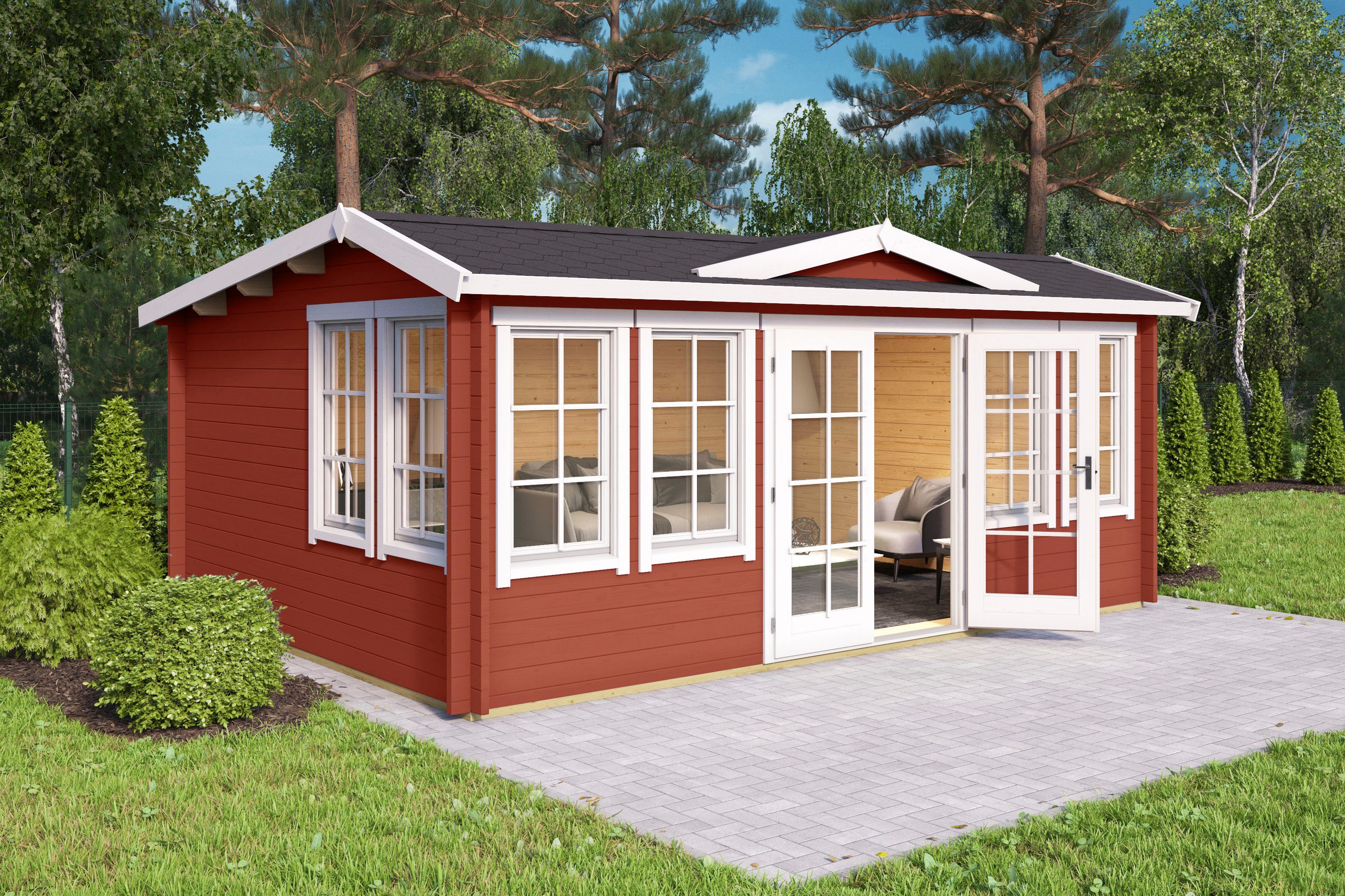 LASITA MAJA Gartenhaus BALMORAL, BxT: 570x421 cm, (Set, inkl. Fussbodenbretter zum verlegen)