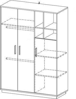 roba® Babyzimmer-Komplettset Olaf, (Set, 3-St., Kinderbett, Wickelkommode, Kleiderschrank), mit Kinderbett, Schrank und Wickelkommode