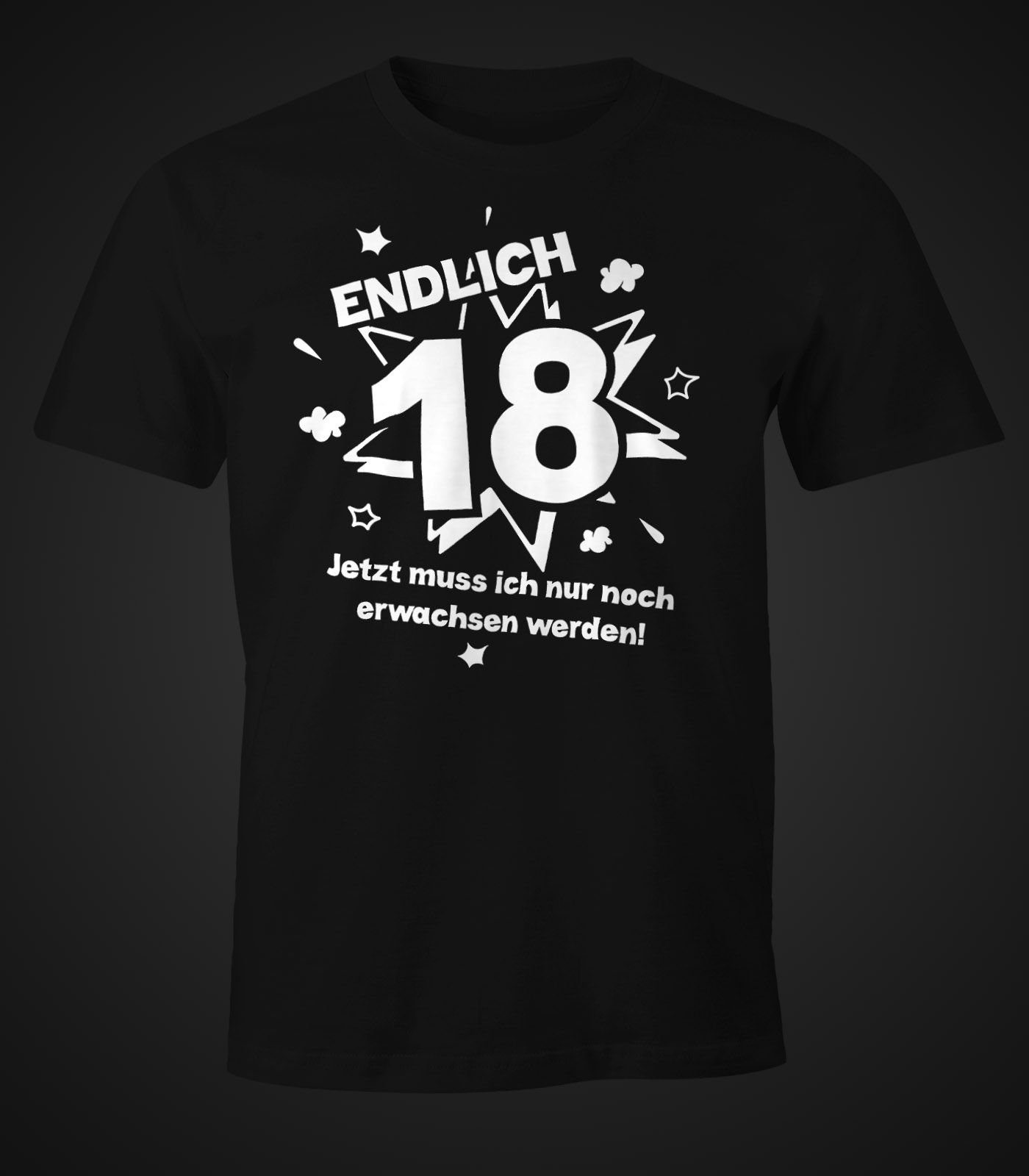 MoonWorks Print-Shirt Herren T-Shirt Endlich 18 günstig online kaufen