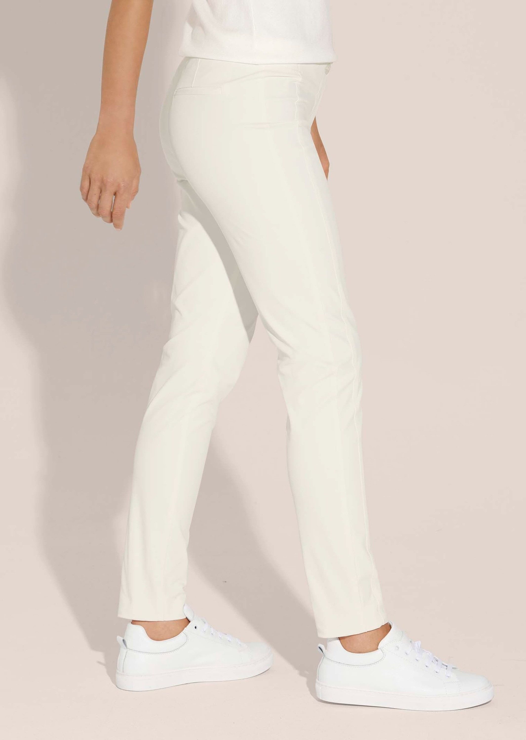 MADELEINE Stoffhose Schlanke Stretch-Hose mit Vichy-Karo Stoffhose in Knöchellänge und ohne Taschen