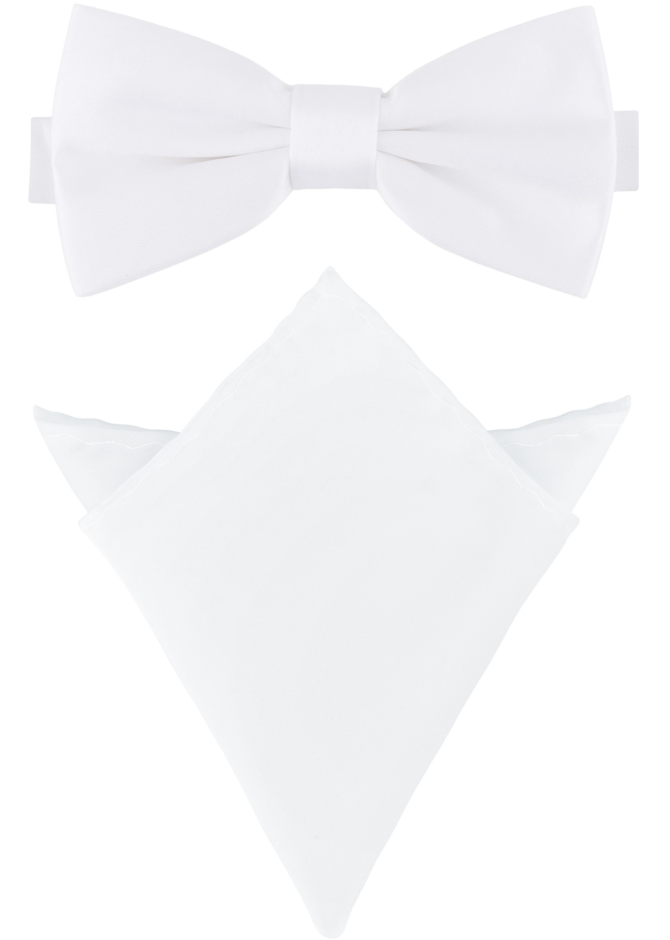 Fliege Herren Schmale Fliege & Einstecktuch Set M/P (12cm x 6cm, 22cm x 22cm)