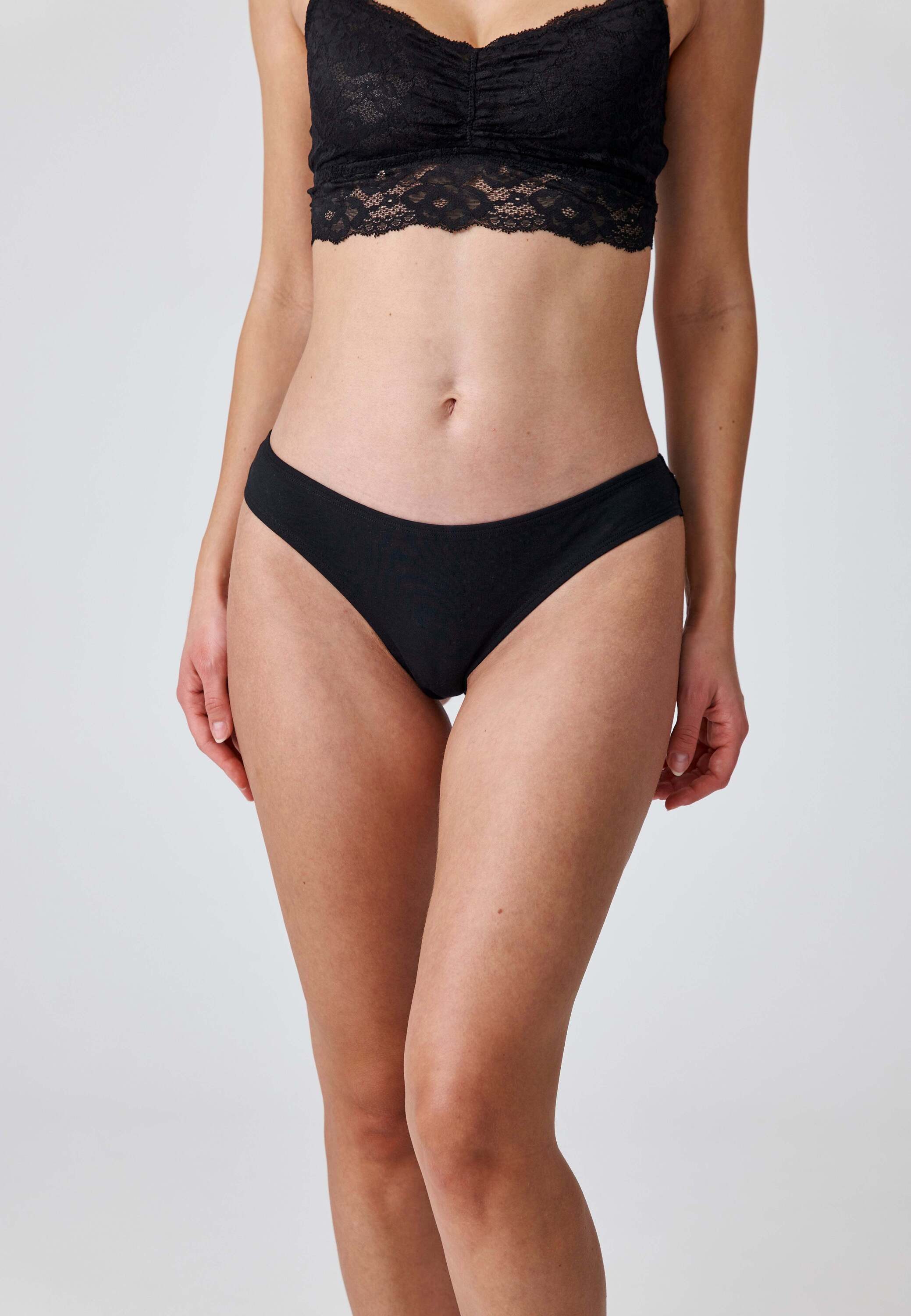 SNOCKS Brasilslip Damen Tanga Unterhose (3-St) aus Bio-Baumwolle mit Spitze, bequem und elegant