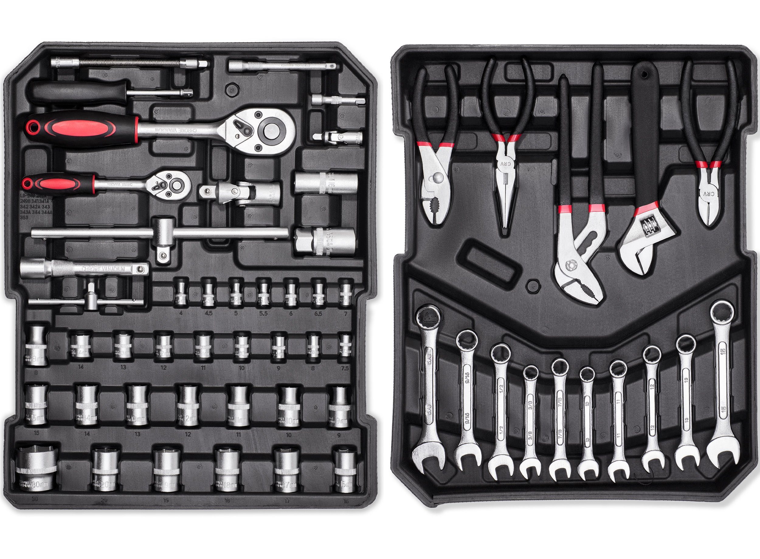 TRESKO Werkzeugset 949 Werkzeugkiste Set Werkzeugkasten, Werkzeugtasche Werkzeug Werkzeugkoffer Werkzeug-Trolley teilig