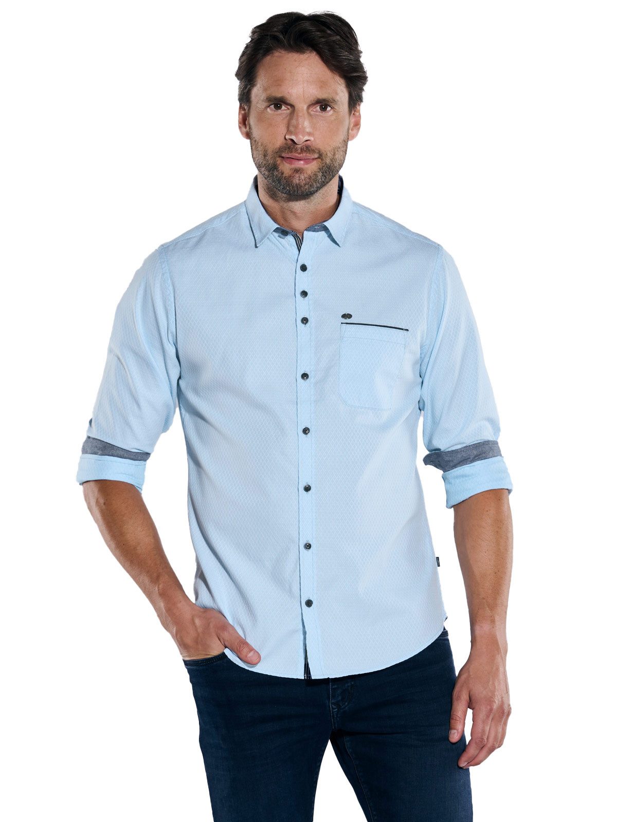 Engbers Langarm-Hemd Uni - Twill Baumwolle Bis 6XL