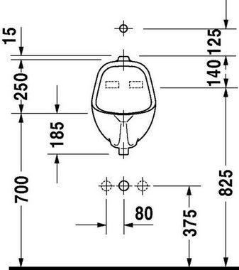 Duravit WC-Komplettset Duravit Urinal NEIßE 290x320mm f Laschen