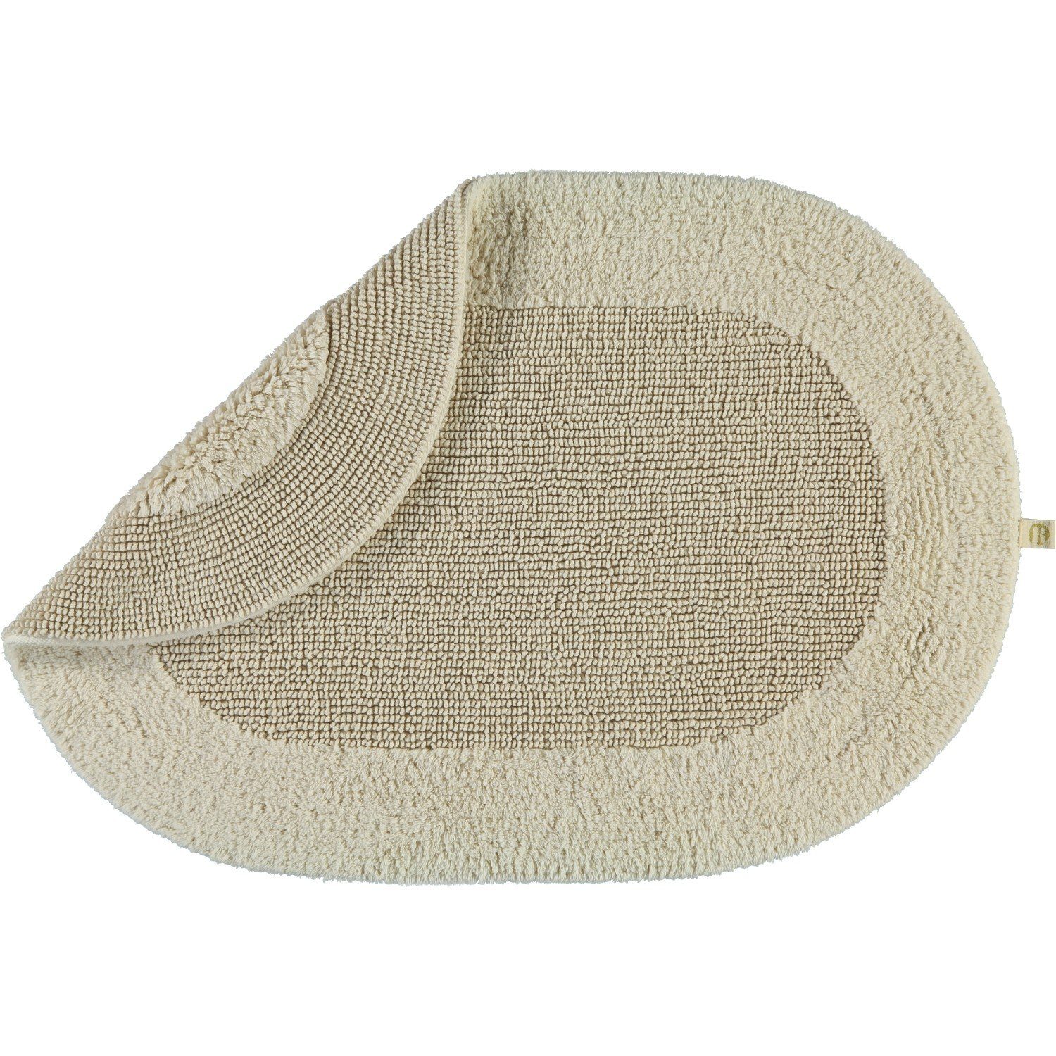 Rhomtuft Badematte Exquisit oval, 100% Baumwolle, oval, Wendemodell