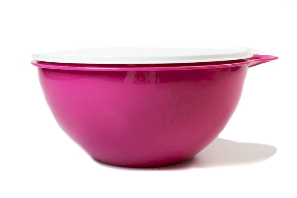 TUPPERWARE Rührschüssel Maximilian 4,5 L pink Maxima Salatbar + SPÜLTUCH