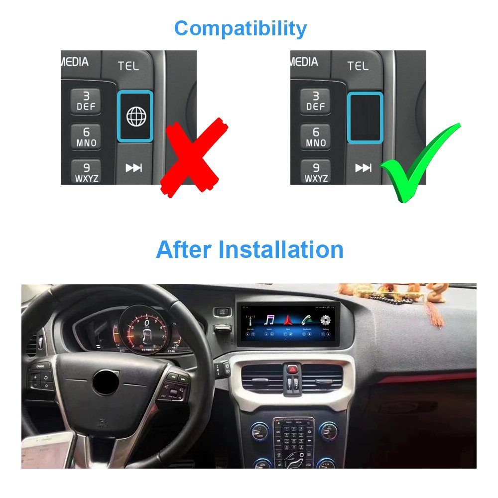 TAFFIO Für Volvo V40 (11-18) 8.8"Touchscreen Android CarPlay AndroidAuto Einbau-Navigationsgerät