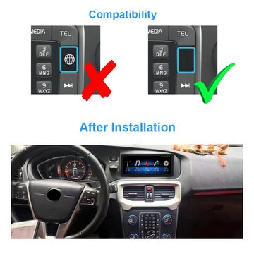 TAFFIO Für Volvo V40 (11-14) 8.8"Touchscreen Android GPS CarPlay AndroidAuto Einbau-Navigationsgerät