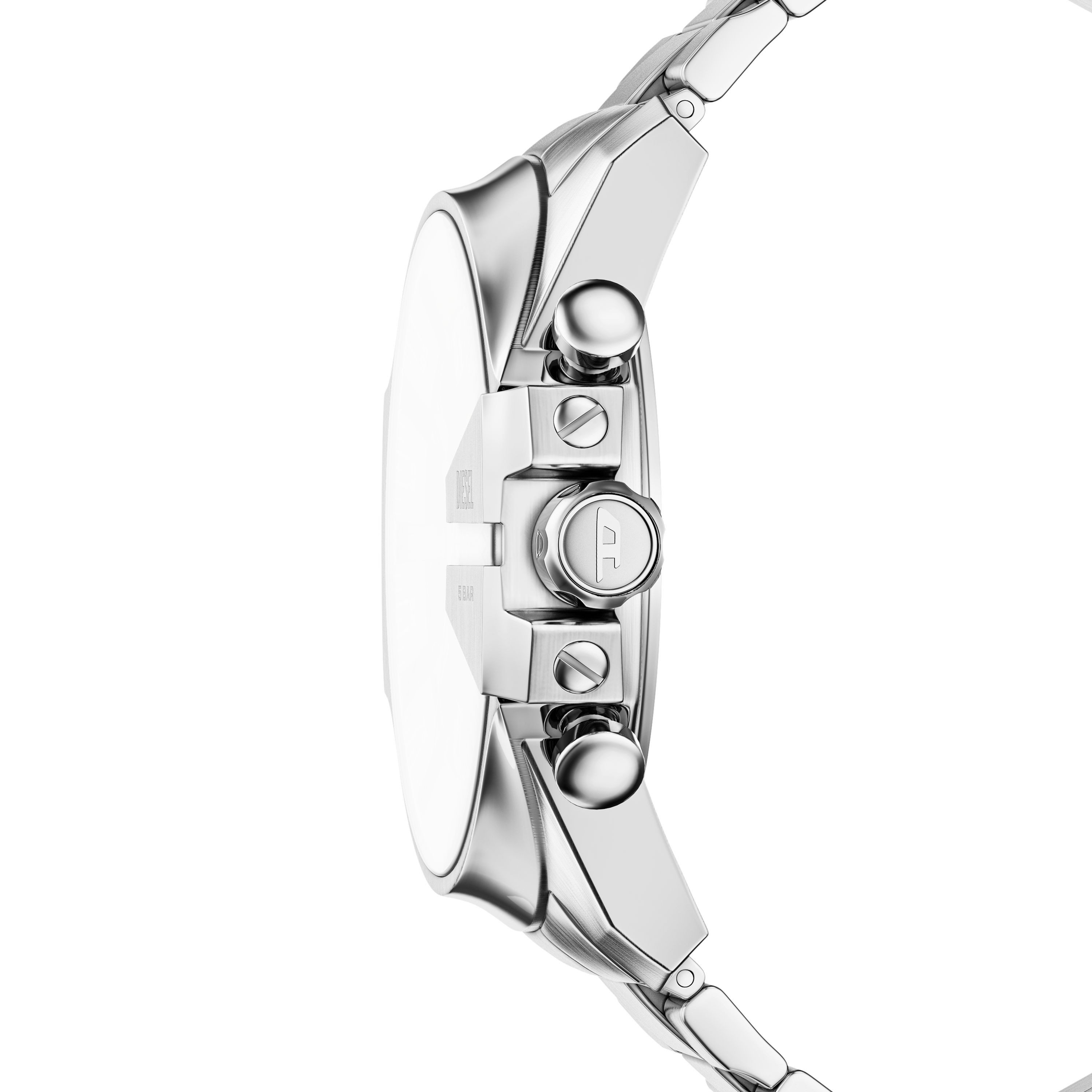 Diesel Chronograph Mega Chief Slim DZ4702, Quarzuhr, Armbanduhr, Herrenuhr, Edelstahlarmband, analog, Tag
