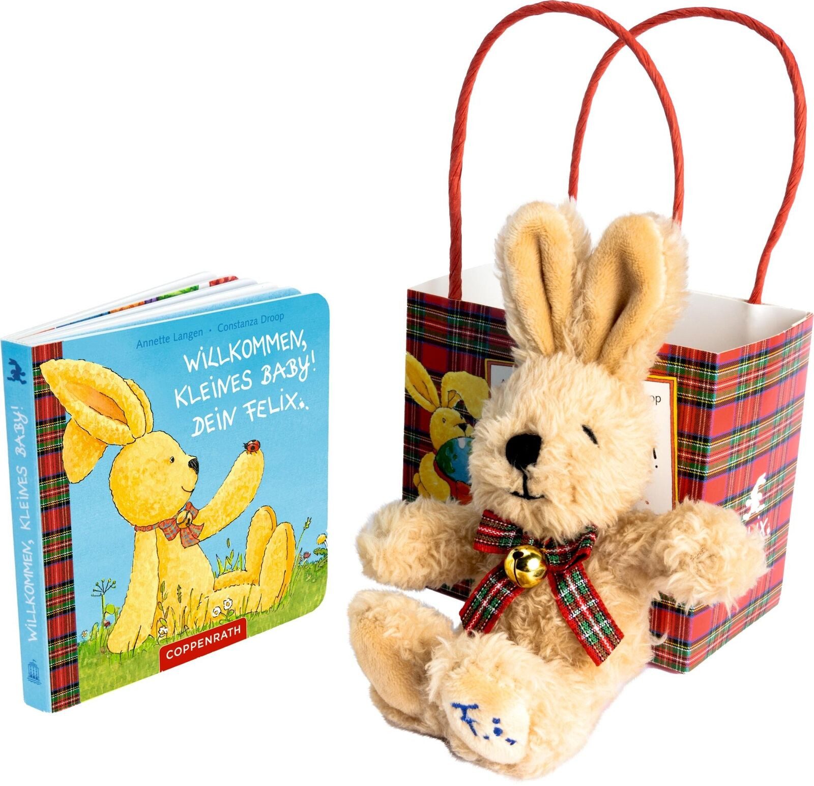 COPPENRATH DIE SPIEGELBURG Neugeborenen-Geschenkset Willkommen, kleines Baby ! Dein Felix 17 cm