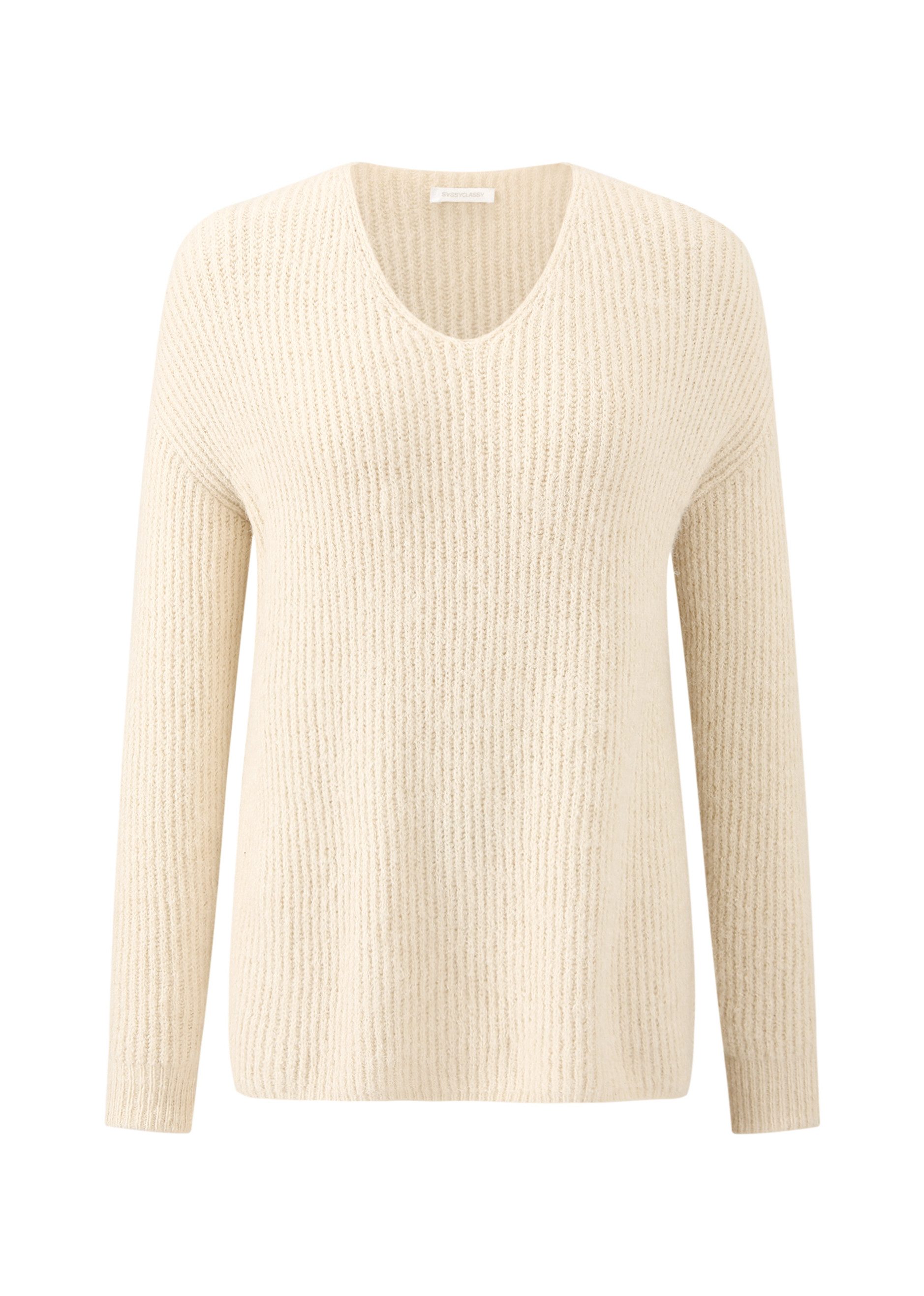 SASSYCLASSY Strickpullover Oversize Pullover Damen mit V-Ausschnitt Elegant günstig online kaufen