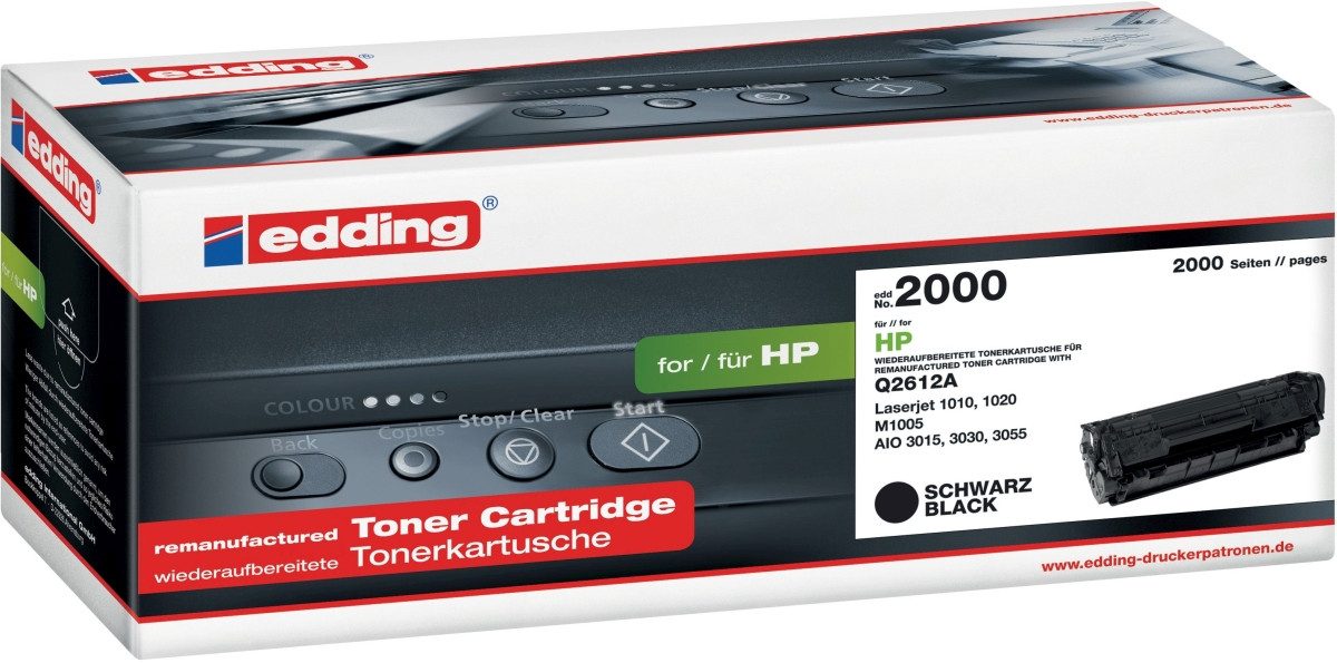 edding Tonerpatrone Toner kompatibel mit HP Q2612A black