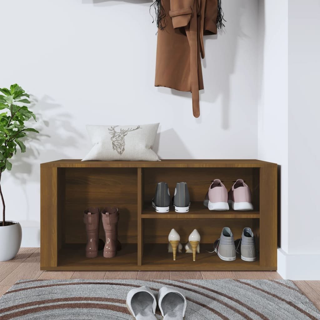 vidaXL Schuhregal Schuhregal Braun Eichen-Optik 100x35x45 günstig online kaufen