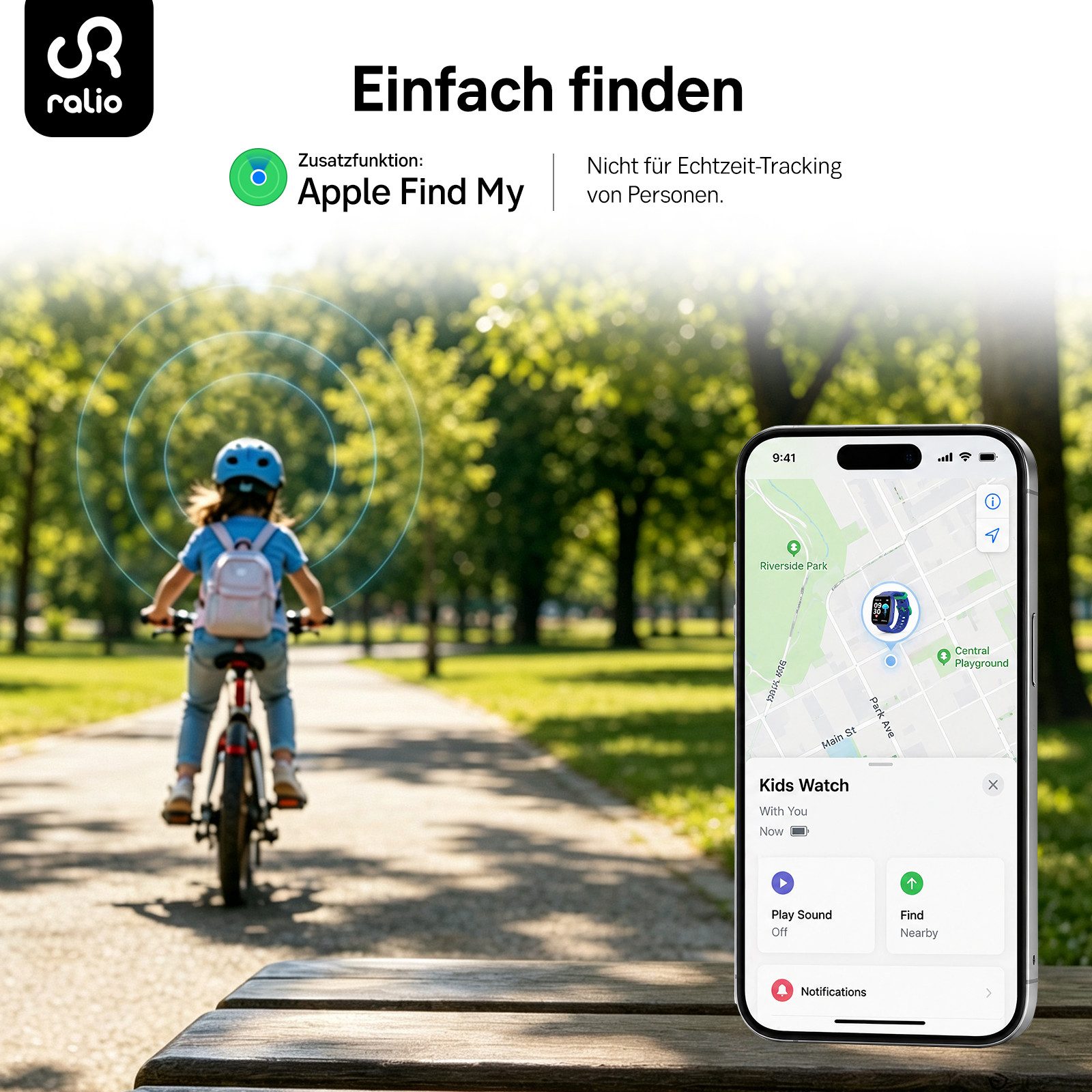 Ralio Smartwatch Kinder als Geschenk für kinder, Kompatibel mit Android/iOS Smartwatch (1.83 Zoll) Kinderuhren mit Apple Wo ist?", Spielen und 80+ Sportmodi, Sportwatch mit Schrittzähler, Wecker, IP68 Wasserdicht, Fitness Tracker mit Herzfrequenz, Kalorien, Schritt, Schlafanalyse