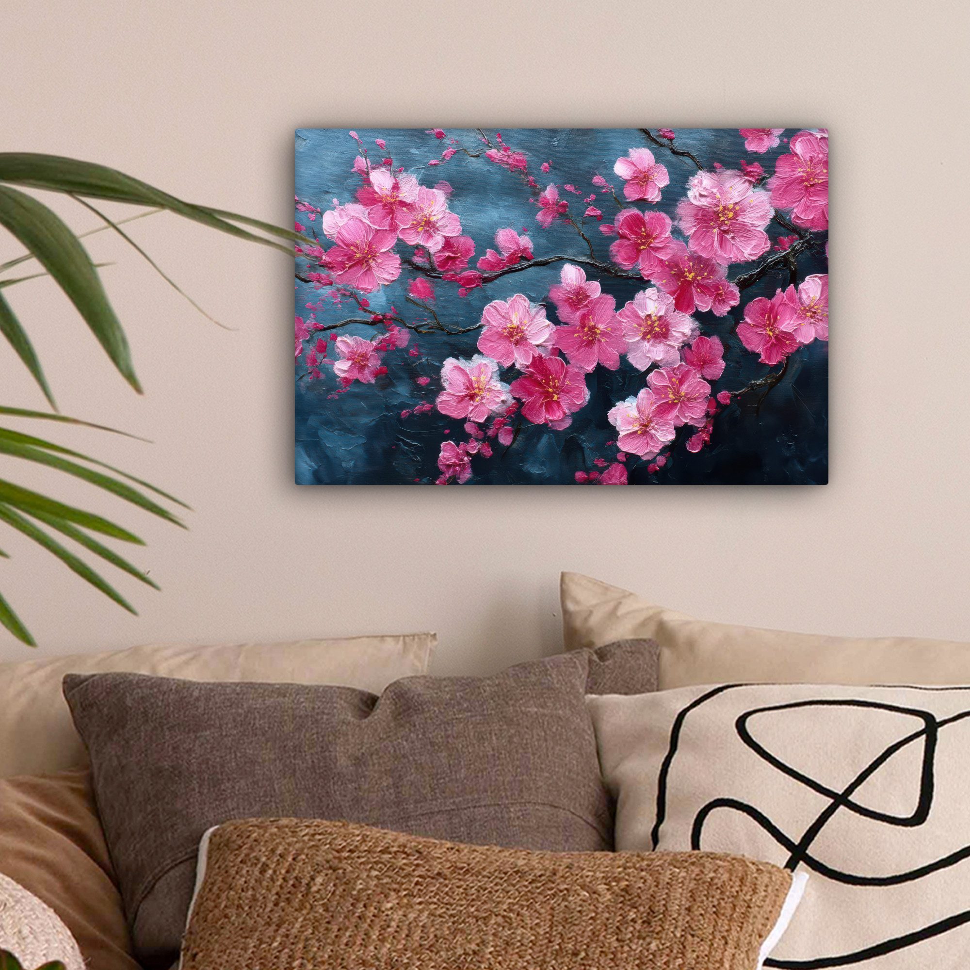 OneMillionCanvasses® Leinwandbild Blume - Blüten - Rosa - Abstrakt, Fotodru günstig online kaufen