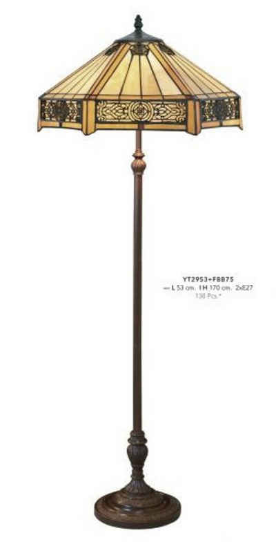 Casa Padrino Stehlampe Tiffany Stehleuchte Höhe 170 cm, Durchmesser 53 cm Leuchte Lampe