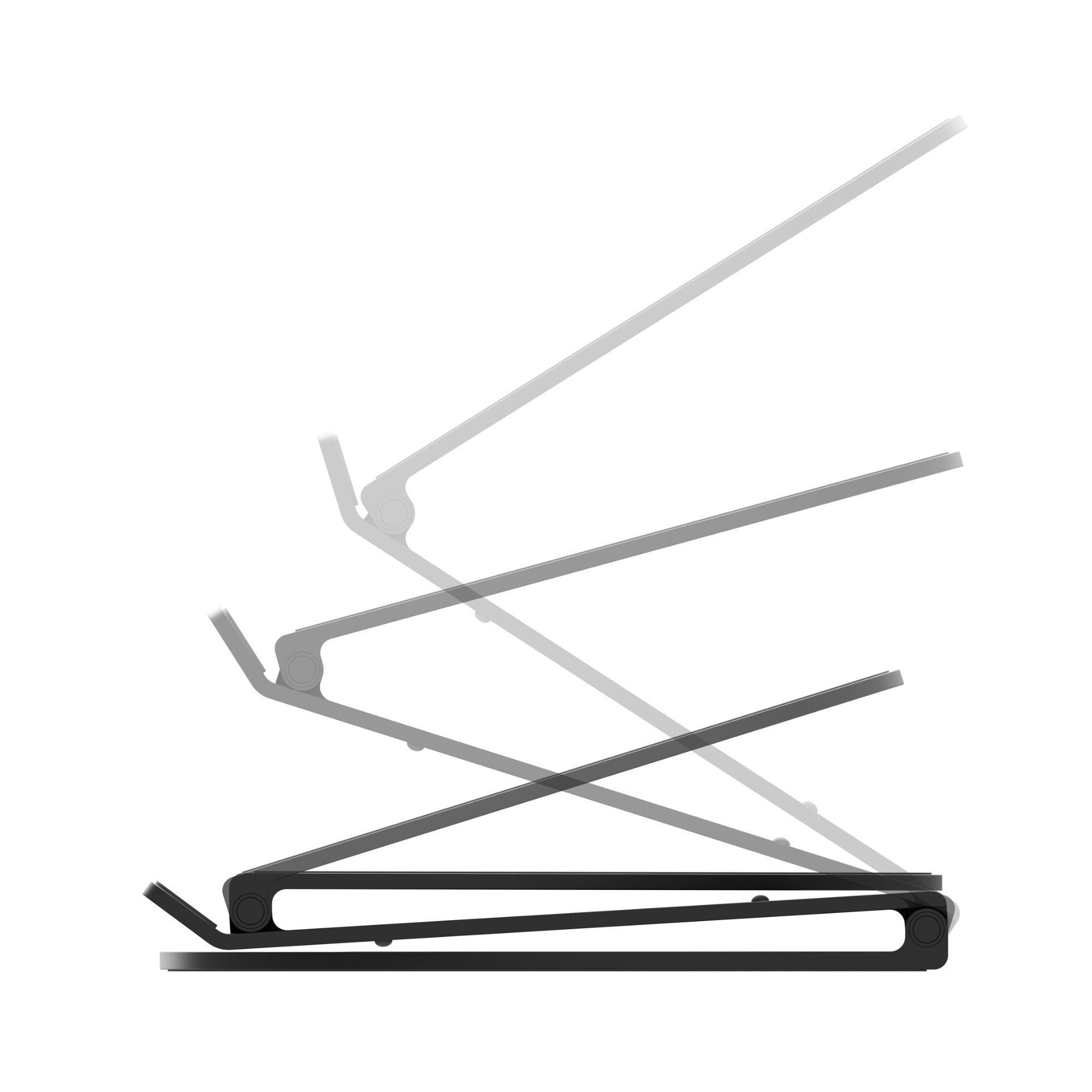 Twelve South - Stand bis Laptop-Ständer, Curve für 22 justierbarer Notebooks Flex Schwarz Zoll) MacBook, Aluminum (Universal