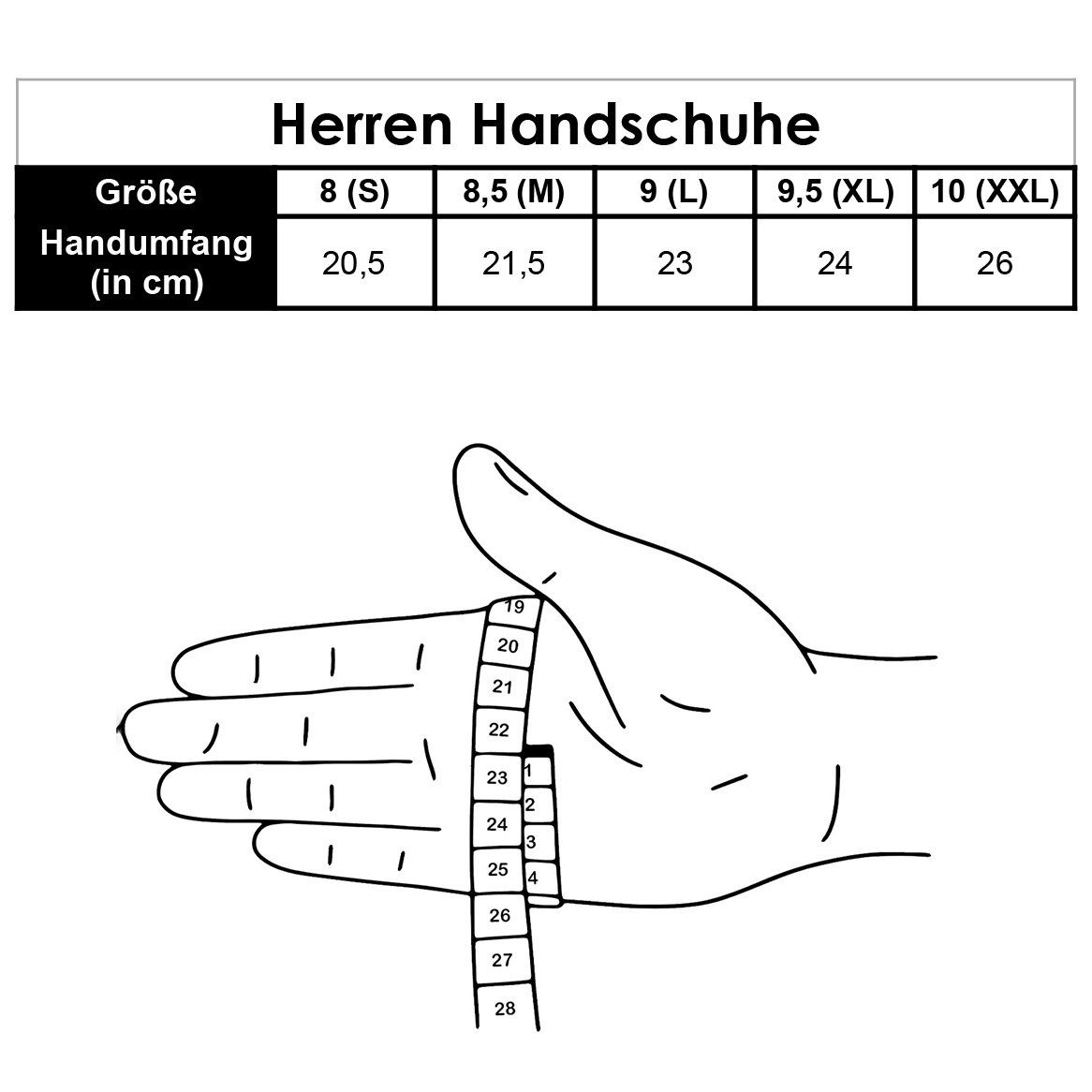 Hand Gewand by Weikert Lederhandschuhe LEON - Sportliche Fäustlinge aus spanischem Merino-Lammfell