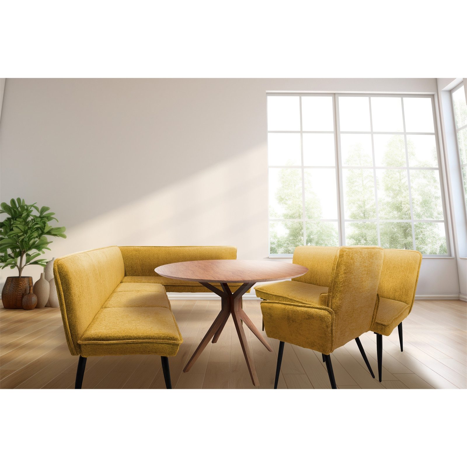 HTI-Living Eckbank Eckbank 195 x 154 cm (Stück, 1-St., 1 Eckbank), Sitzbank Polsterbank