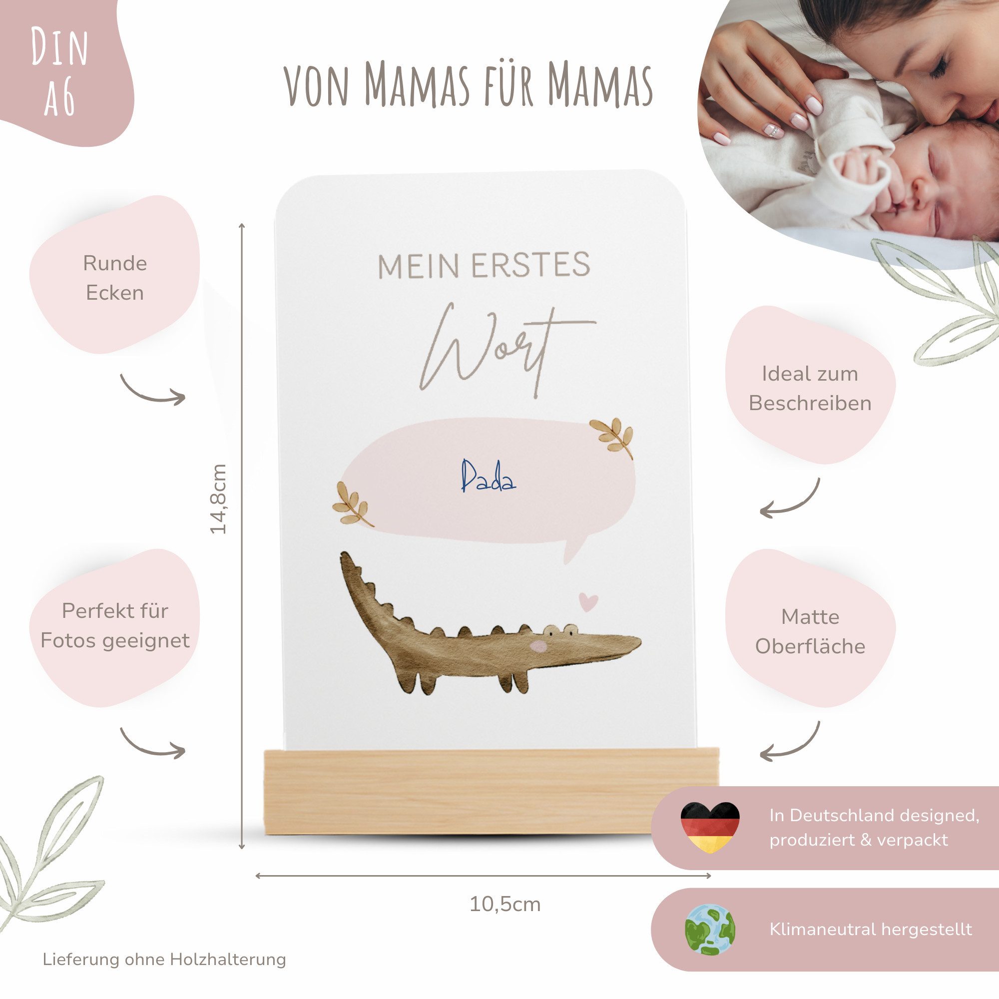 MeinBaby123® Geburtskarte 50 Meilensteinkarten "Dein erstes Jahr" zum Ausfüllen, inkl. Baumwollsäckchen, Geschenk zur Geburt, Meilensteinkarten Baby – Bild 4 von 5