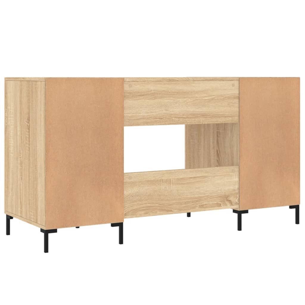 furnicato Schreibtisch Sonoma-Eiche 140x50x75 cm Holzwerkstoff