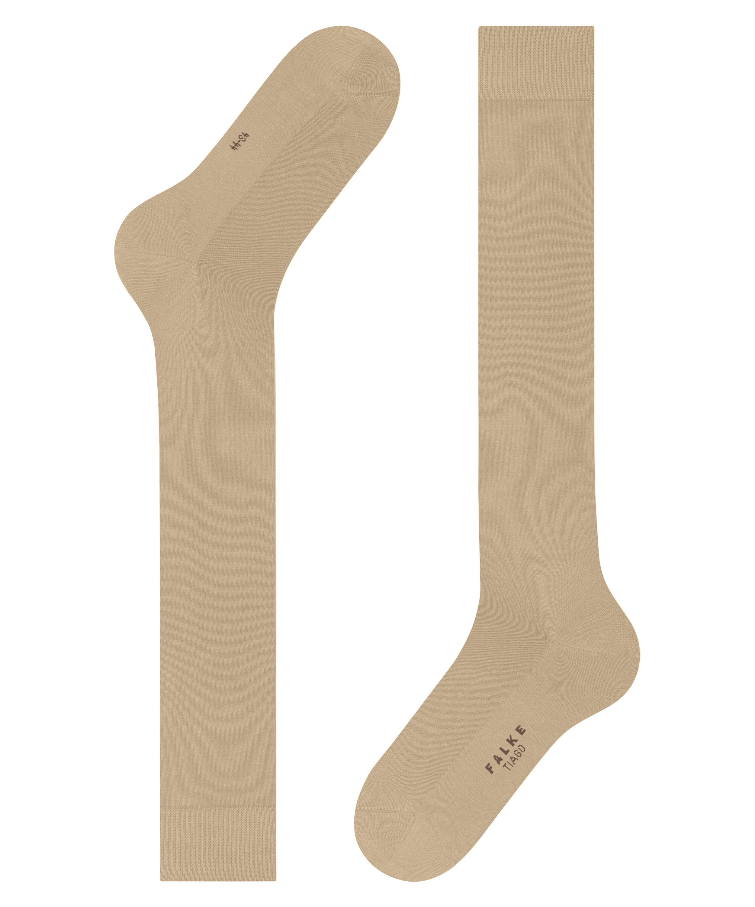 FALKE Kniestrümpfe Tiago mit (4086) leichtem Glanz (1-Paar) dune