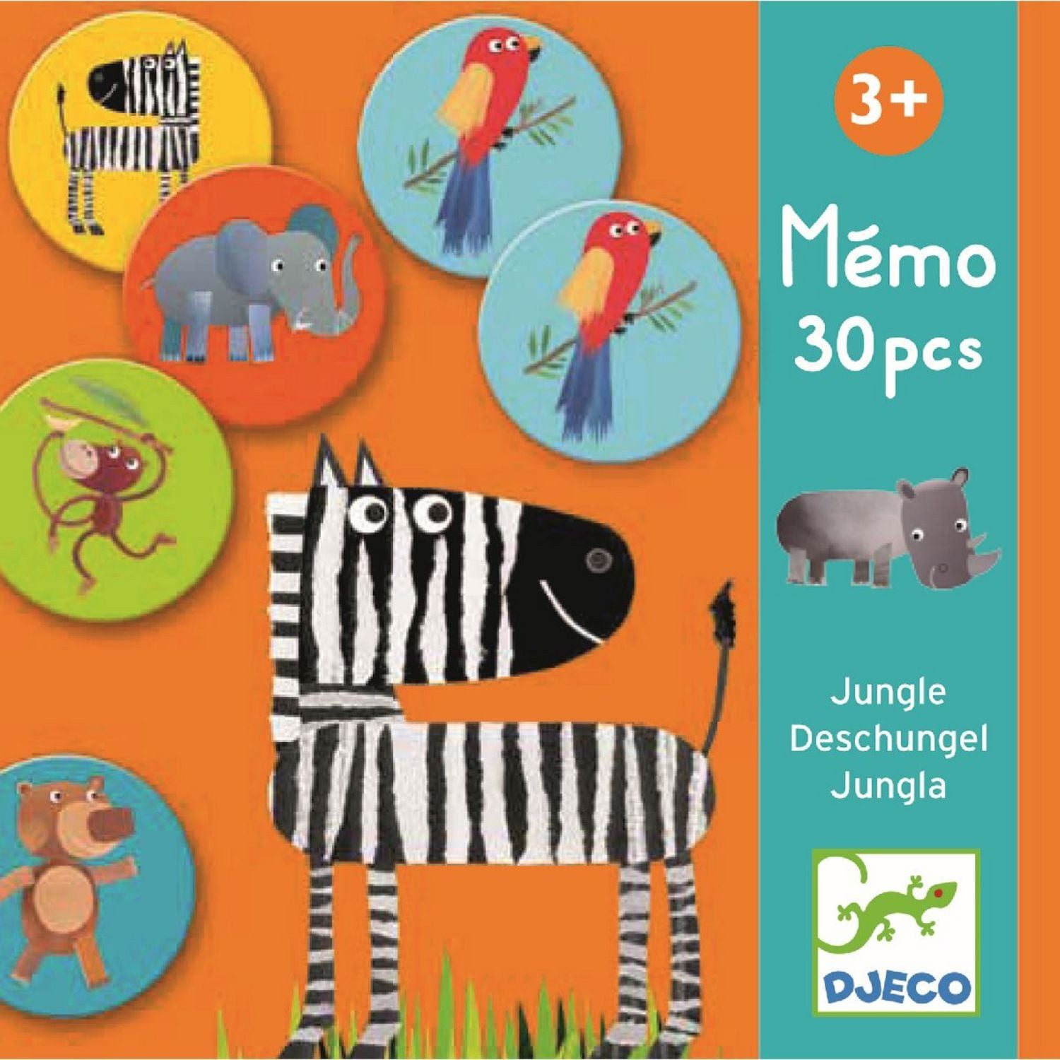 DJECO Spiel Lernspiele: Memo Dschungel Age 3+