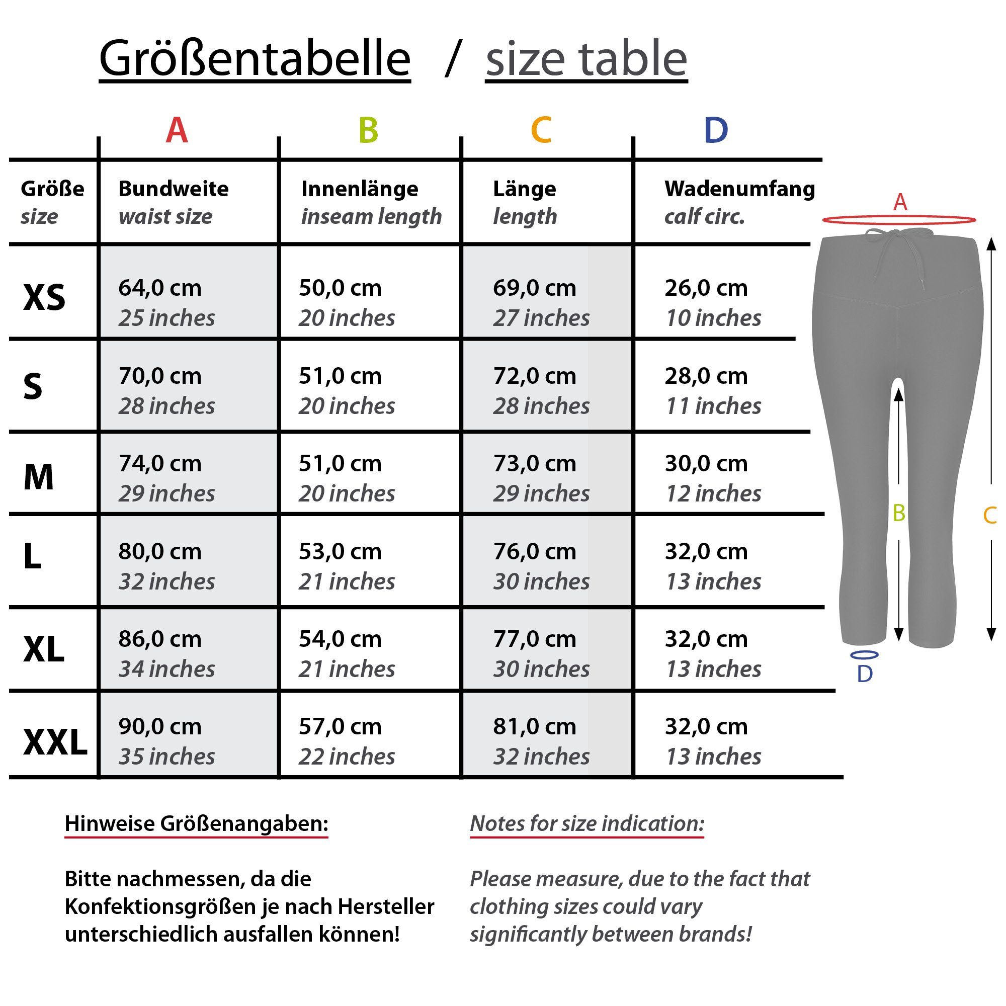 VS Variosports 3/4-Leggings Damen 3/4 Capri Leggings mit Seitentasche, hoher Bund & blickdicht Damen 3/4 Sporthose blickdicht, hoher Bund, Quick Dry & 4-Wege-Stretch