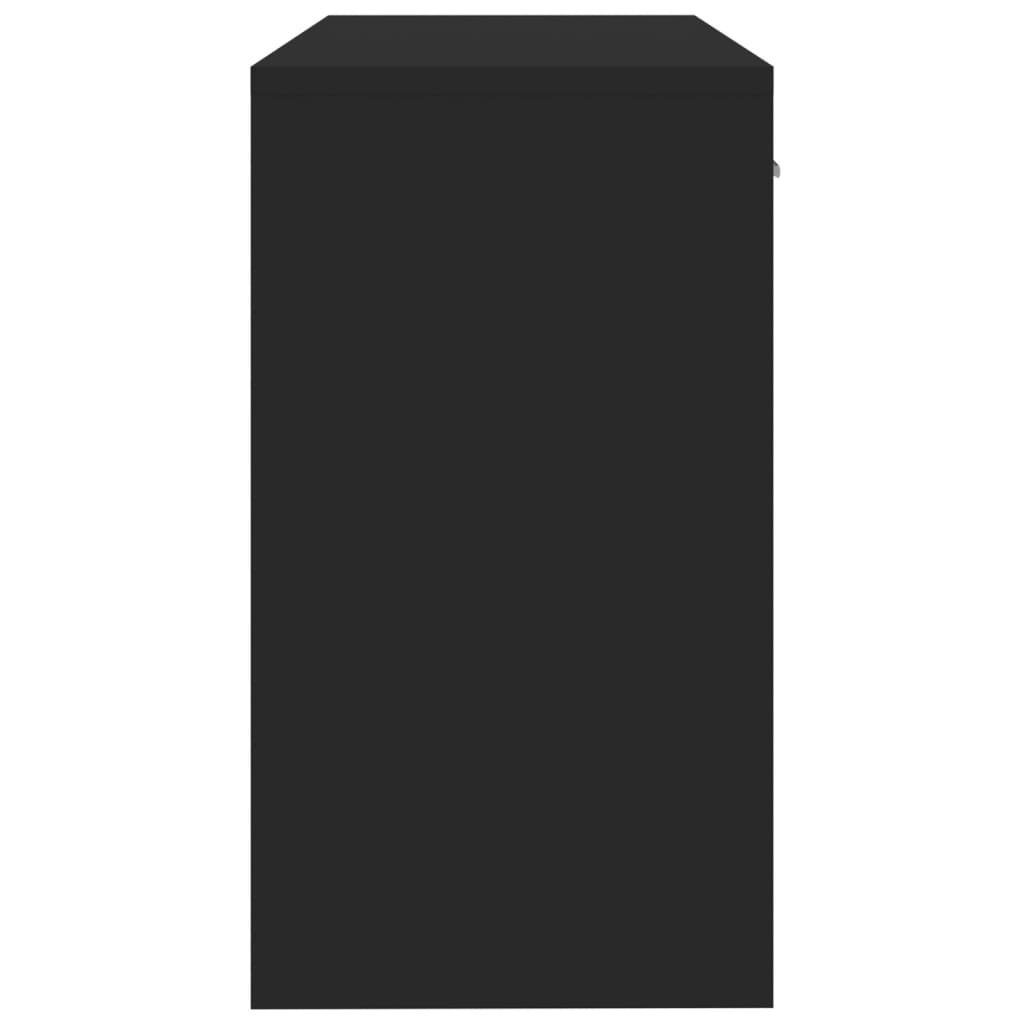 Schwarz Schwarz Schreibtisch Holzwerkstoff Bürotisch Schreibtisch Stauraum 100x40x73 cm | Schwarz vidaXL mit